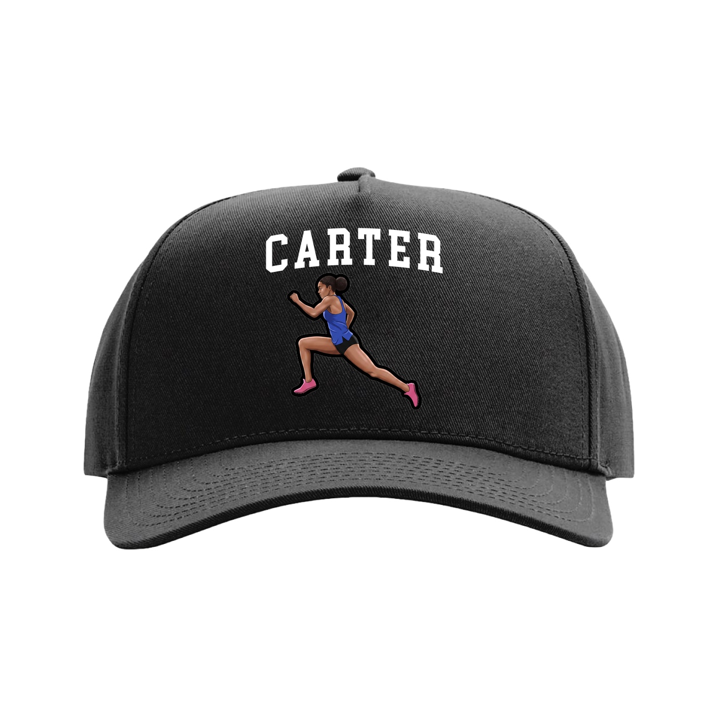 Full Fabric Five-Panel Champ Cap — Shirsey in Black
