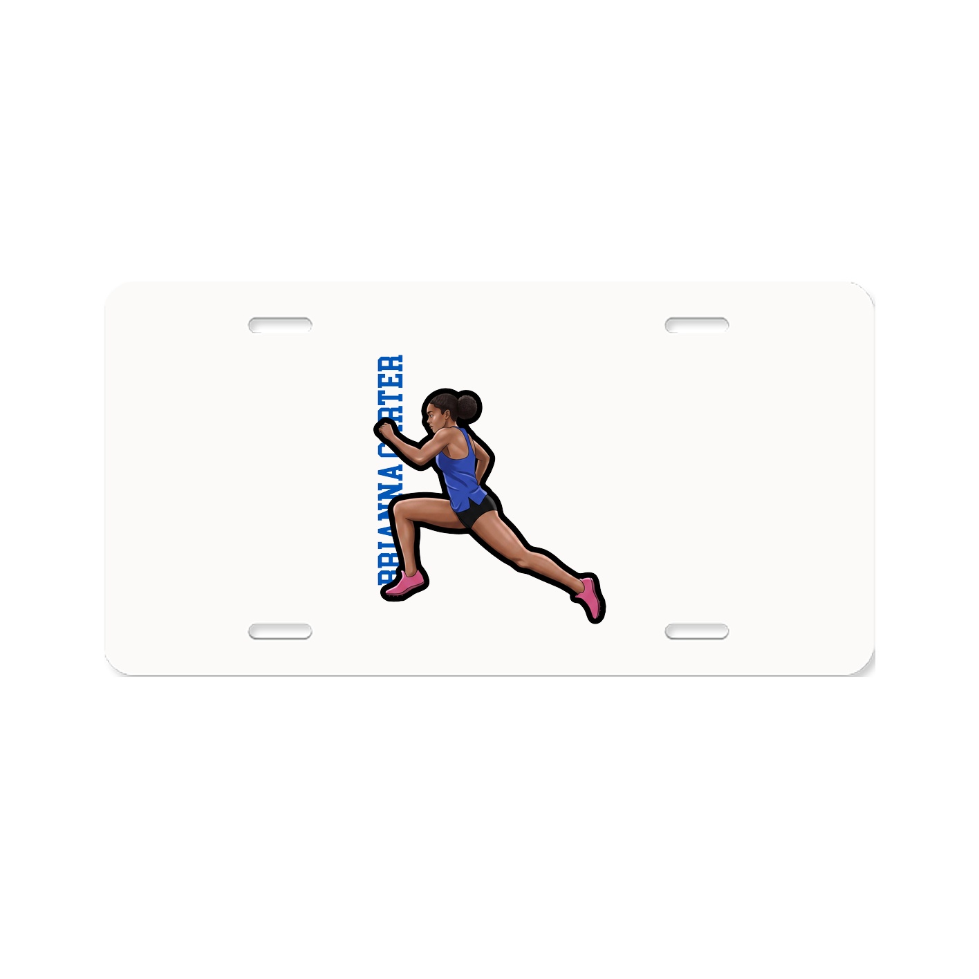 License Plate — Name Vertical in Classic
