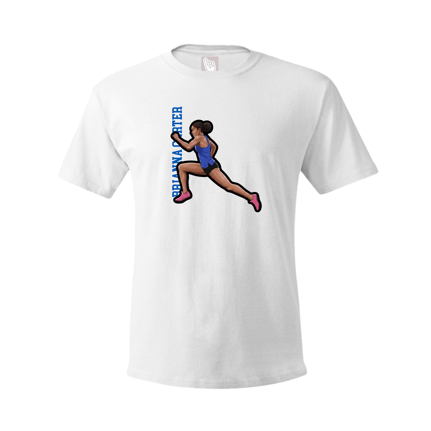 Tee — Name Vertical in White