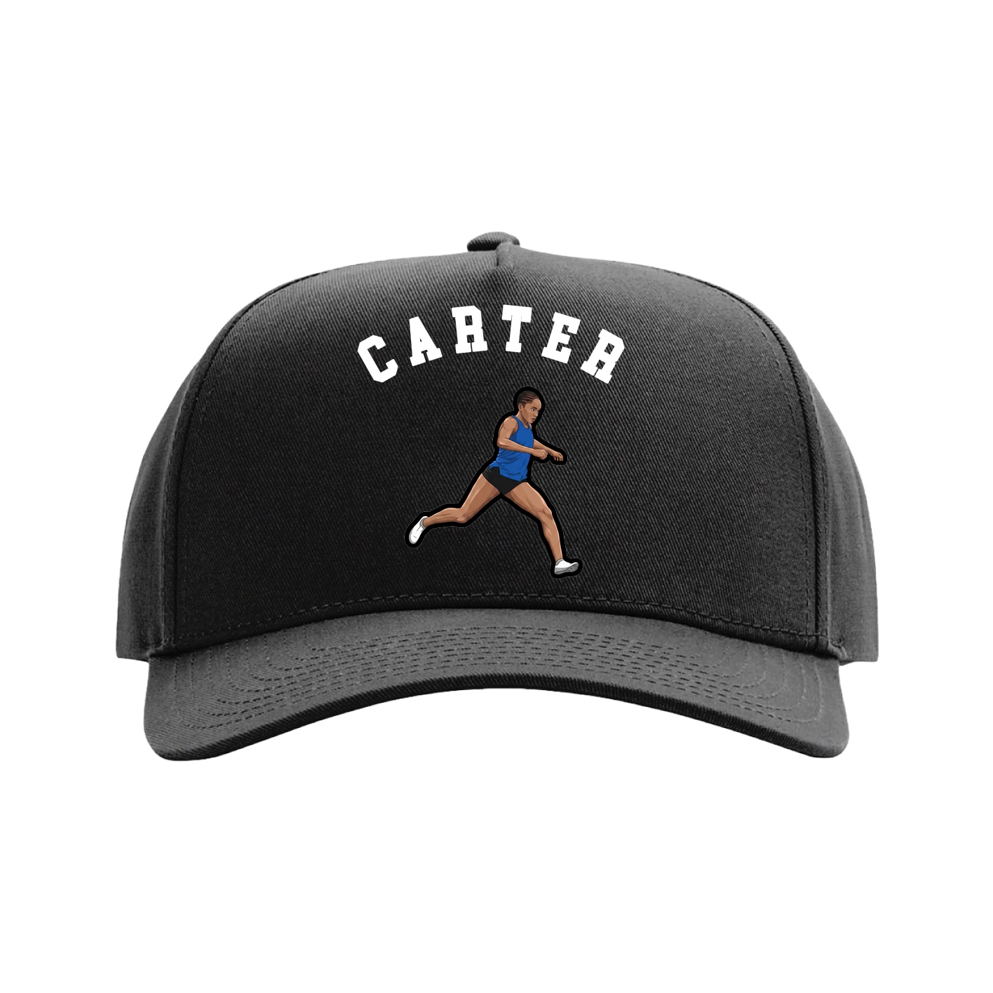 Full Fabric Five-Panel Champ Cap — Shirsey Arch in Black