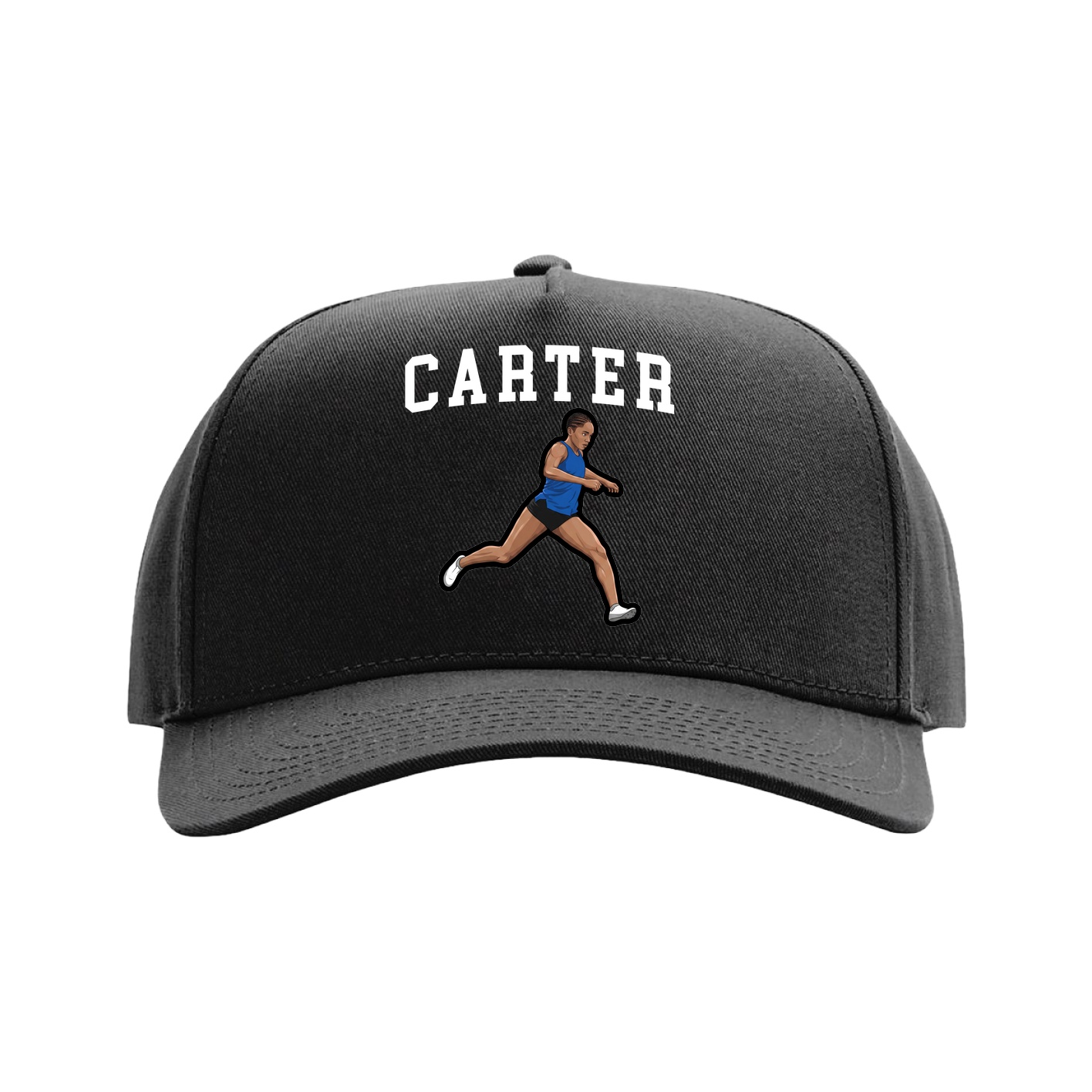 Full Fabric Five-Panel Champ Cap — Shirsey in Black