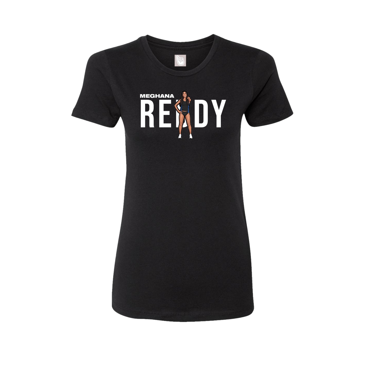 Fitted Women's Tee — Player Name in Black