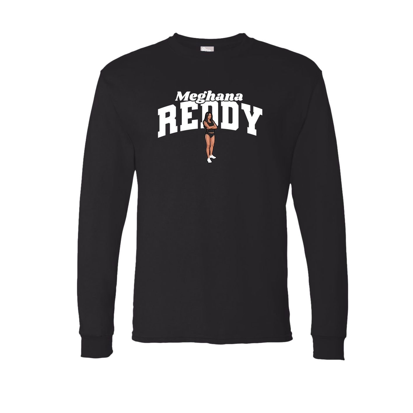 Long Sleeve Tee — Signature Arch in Black