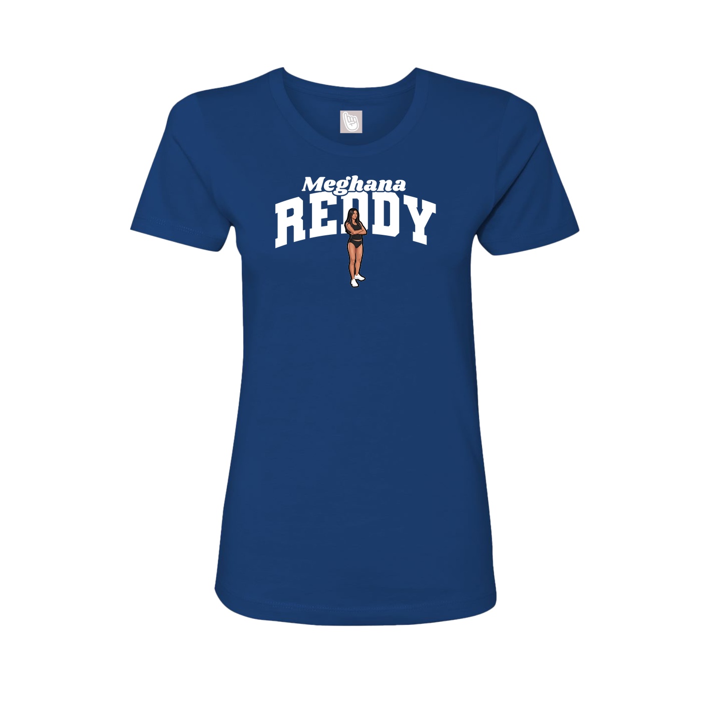 Fitted Women's Tee — Signature Arch in Royal