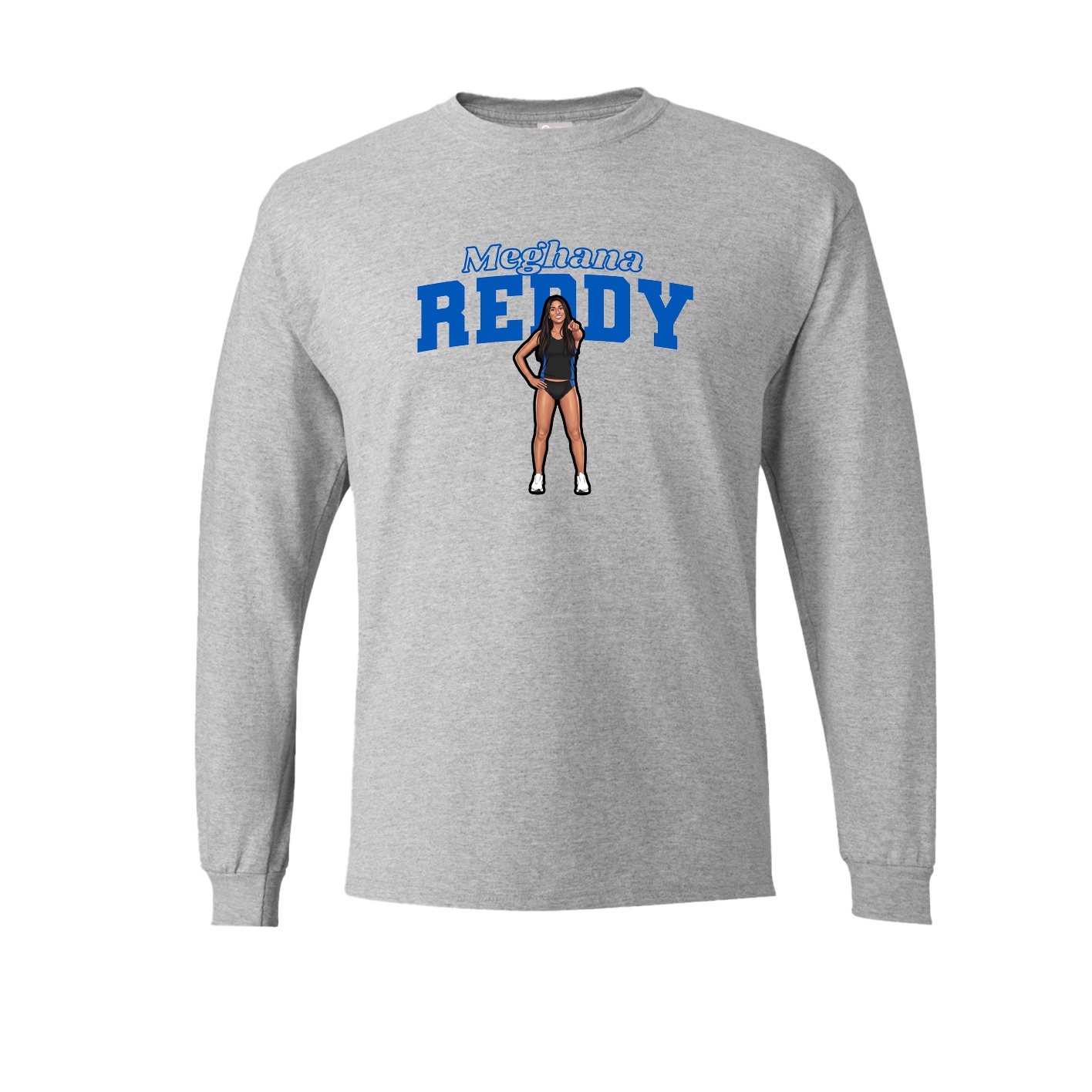 Long Sleeve Tee — Name Arch in Grey