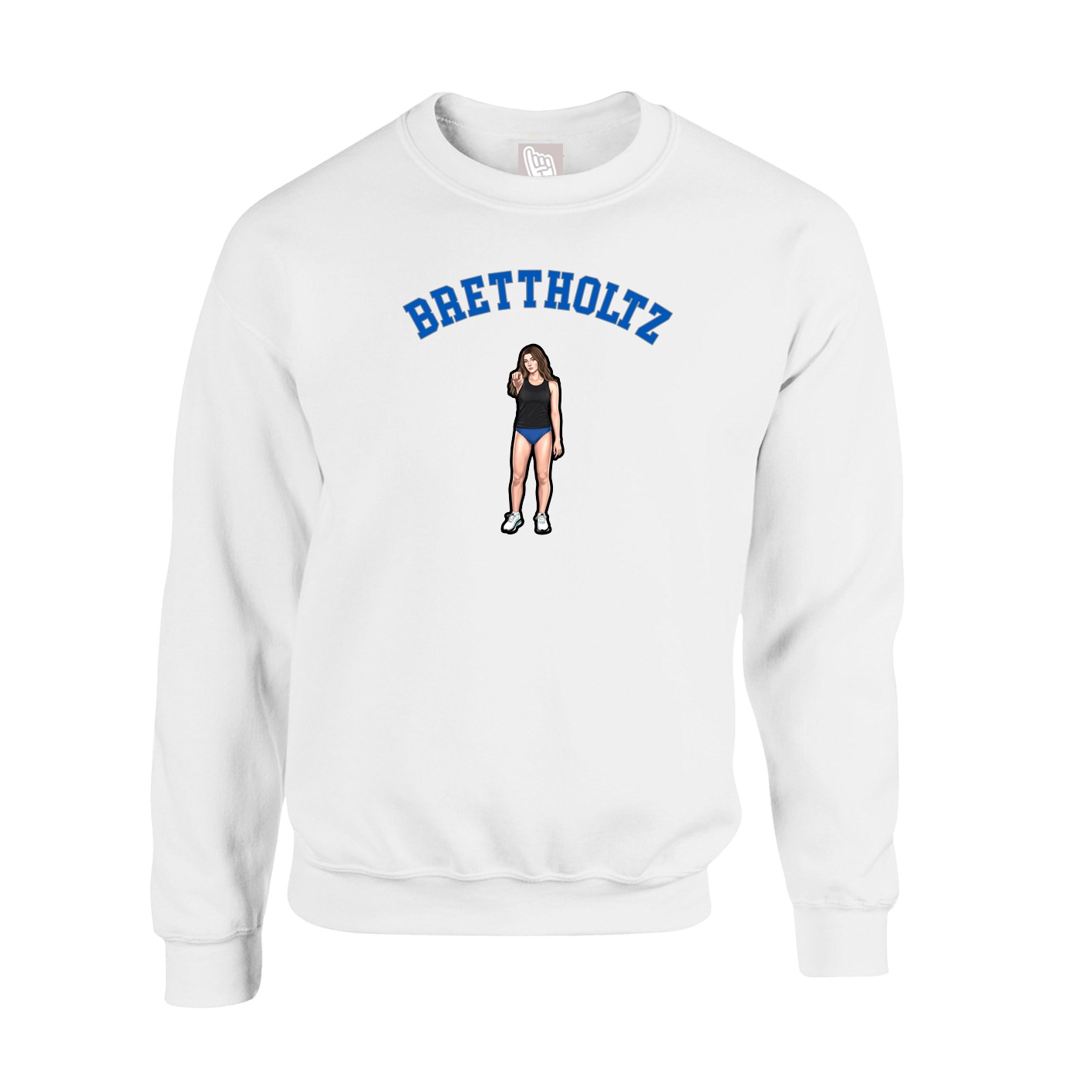 Fleece Crew — Shirsey Arch in White