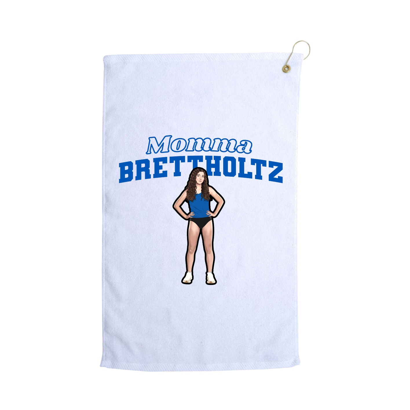 Golf Towel — Mothers Day Block in White