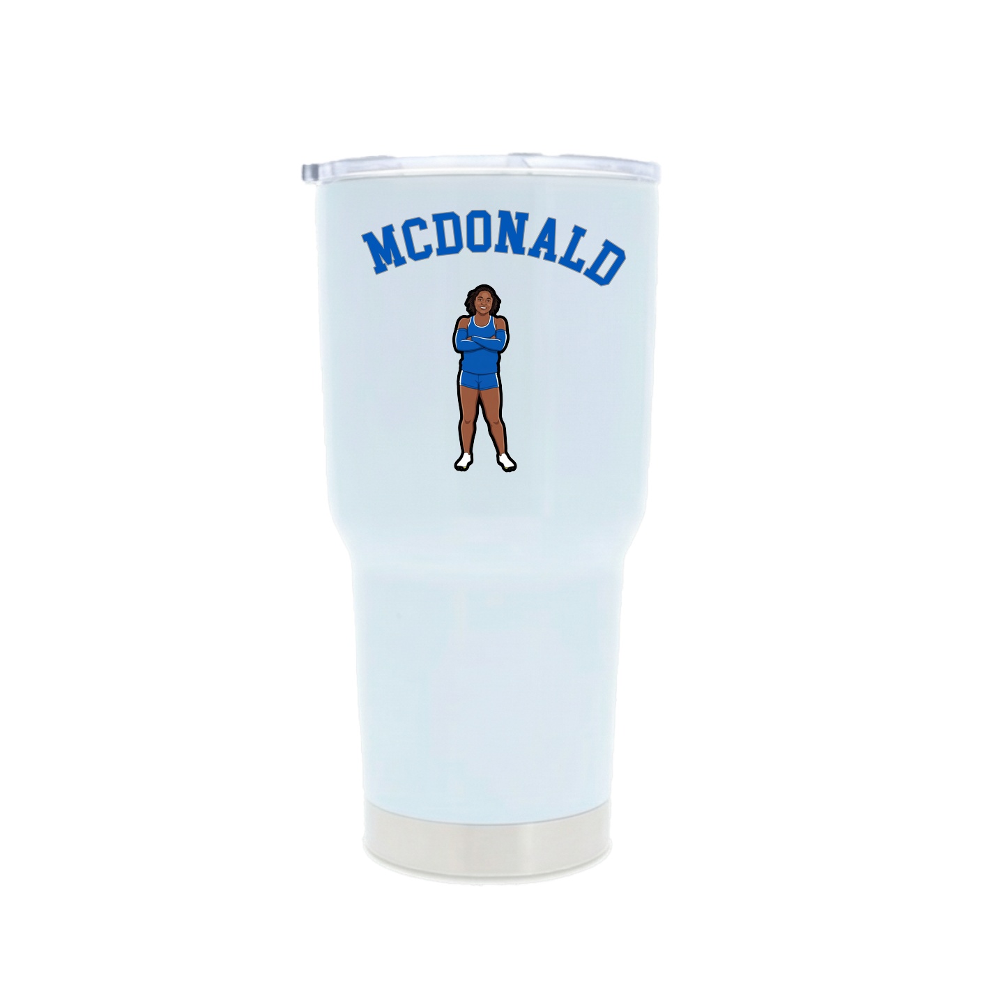 30oz Stainless Steel Tumbler — Shirsey Arch in White