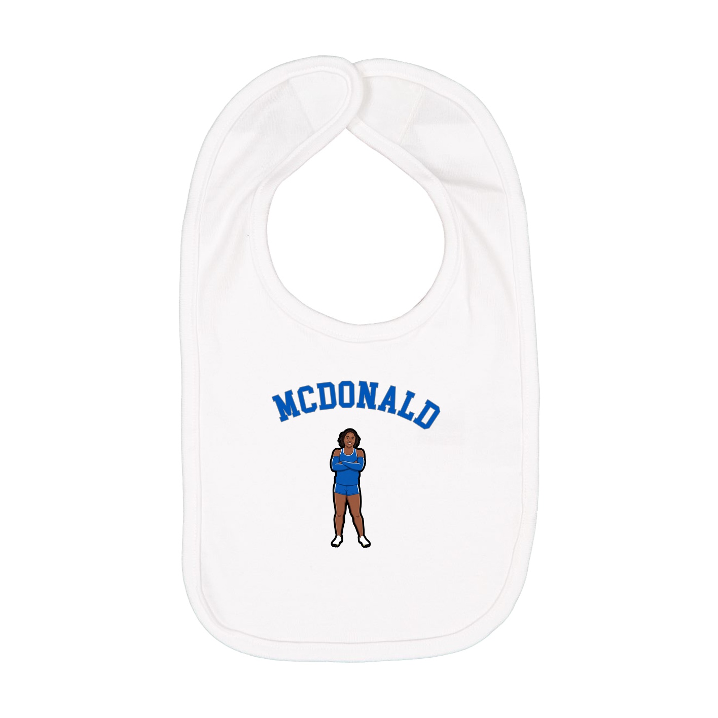 Infant Bib — Shirsey Arch in White