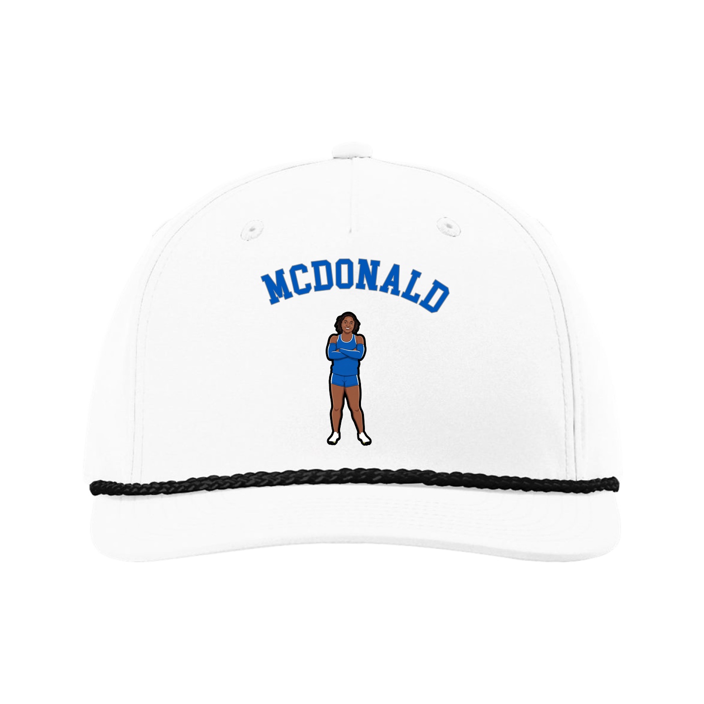 Five-Panel Classic Rope Cap — Shirsey Arch in White