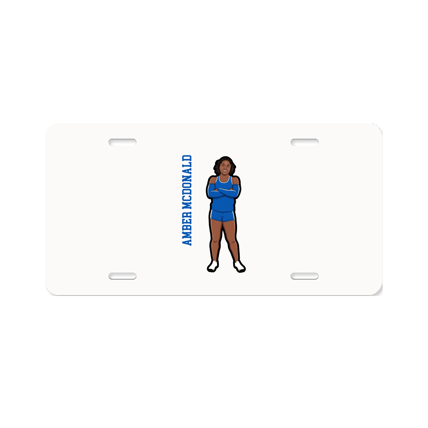 License Plate — Name Vertical in Classic