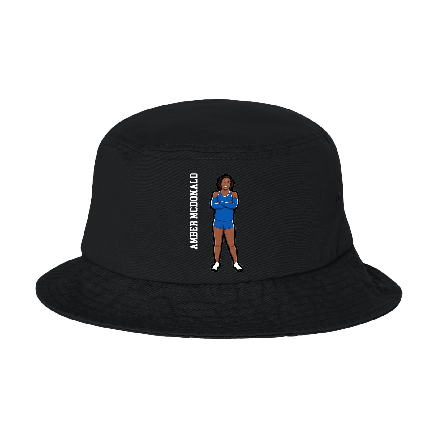 Bucket Cap — Name Vertical in Black