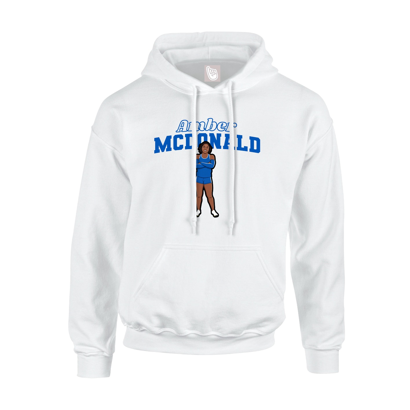 Hoodie — Name Arch in White