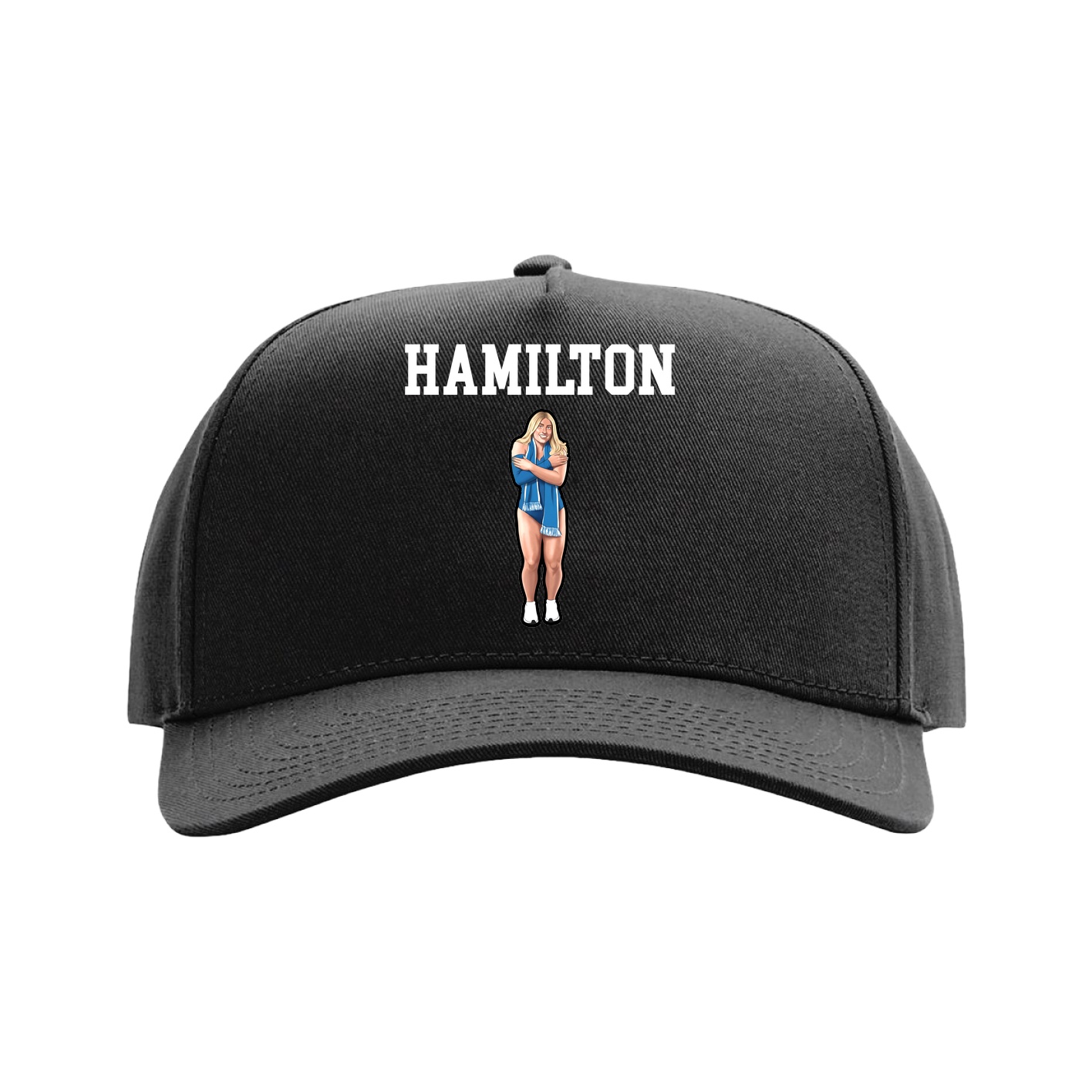 Full Fabric Five-Panel Champ Cap — Shirsey in Black