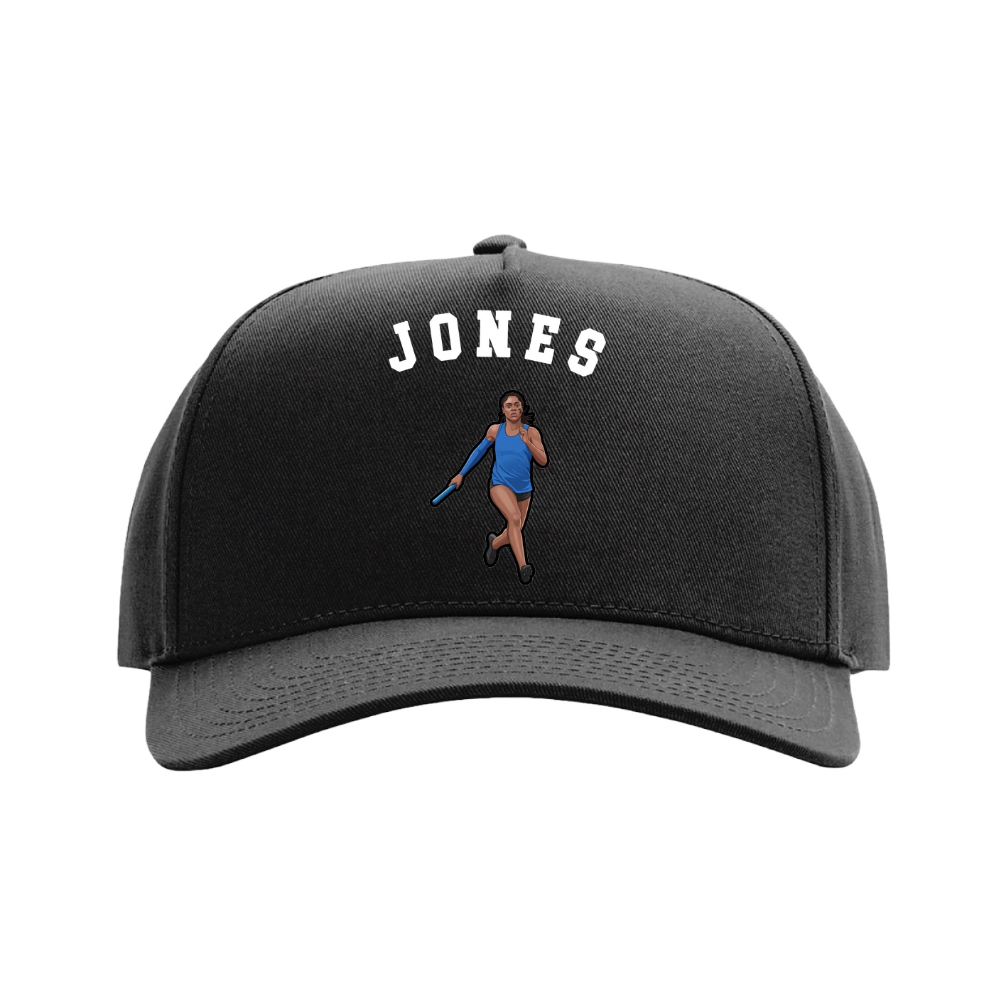 Full Fabric Five-Panel Champ Cap — Shirsey Arch in Black