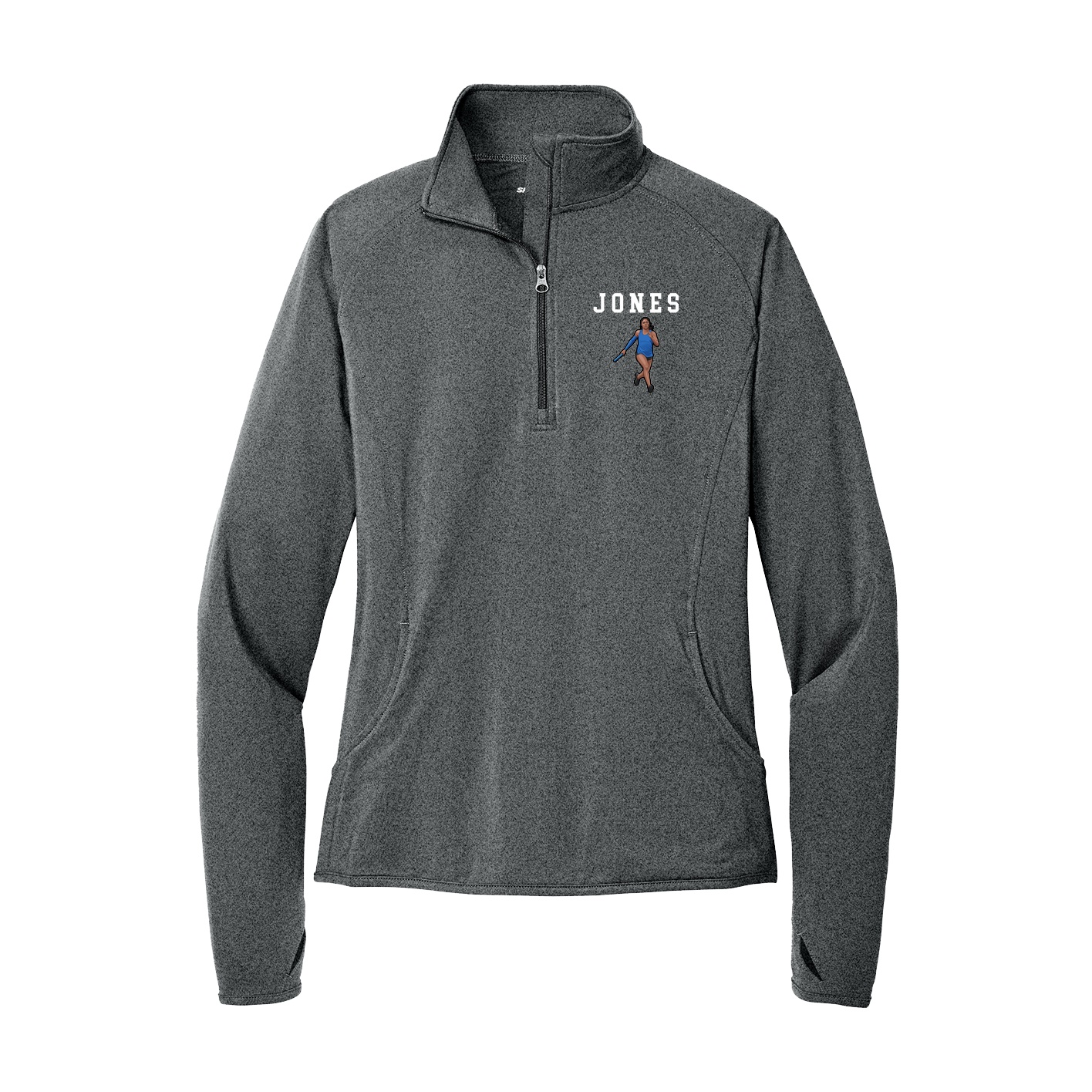 Women's Q-Zip Pullover — Shirsey in Grey