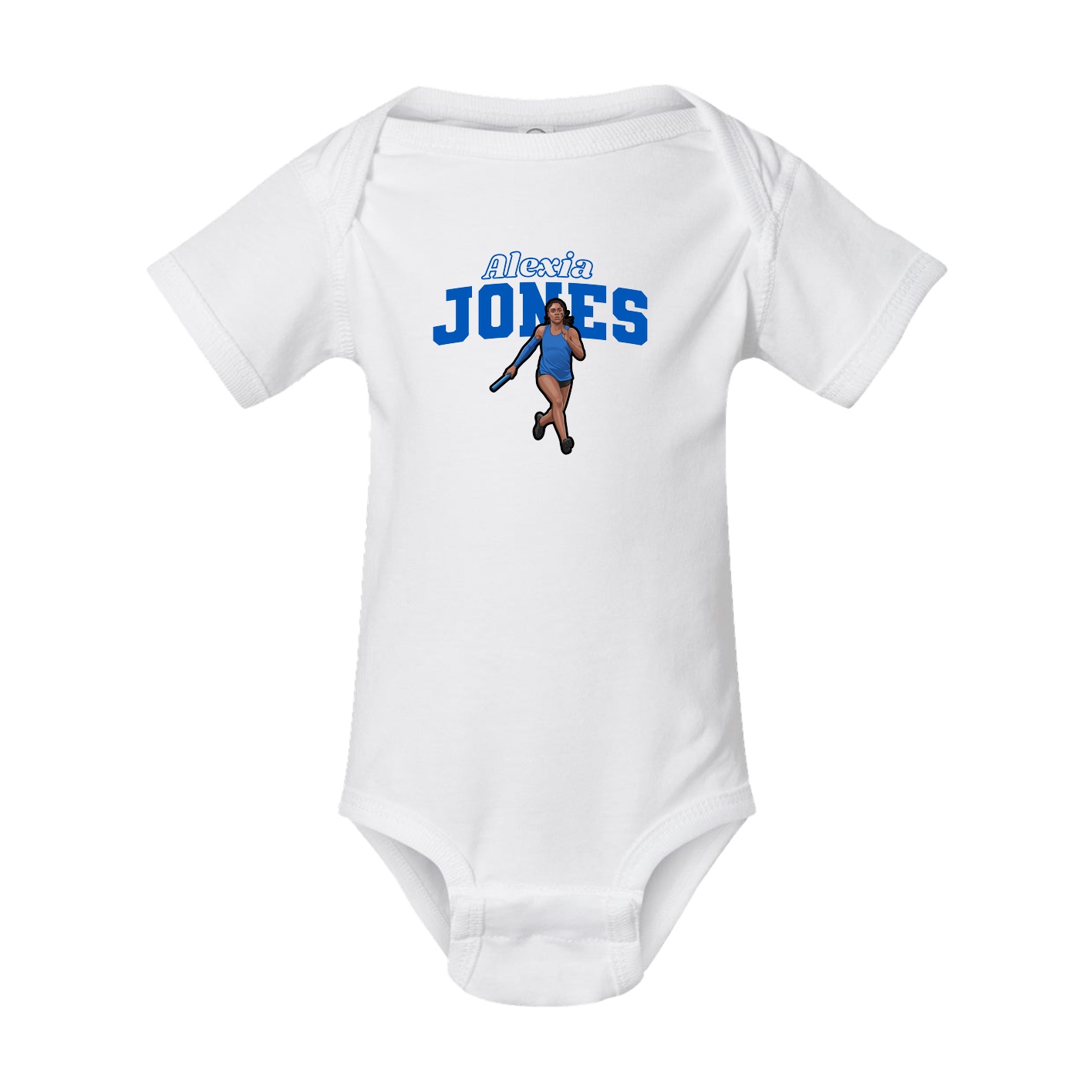 Baby Onesie — Name Arch in White