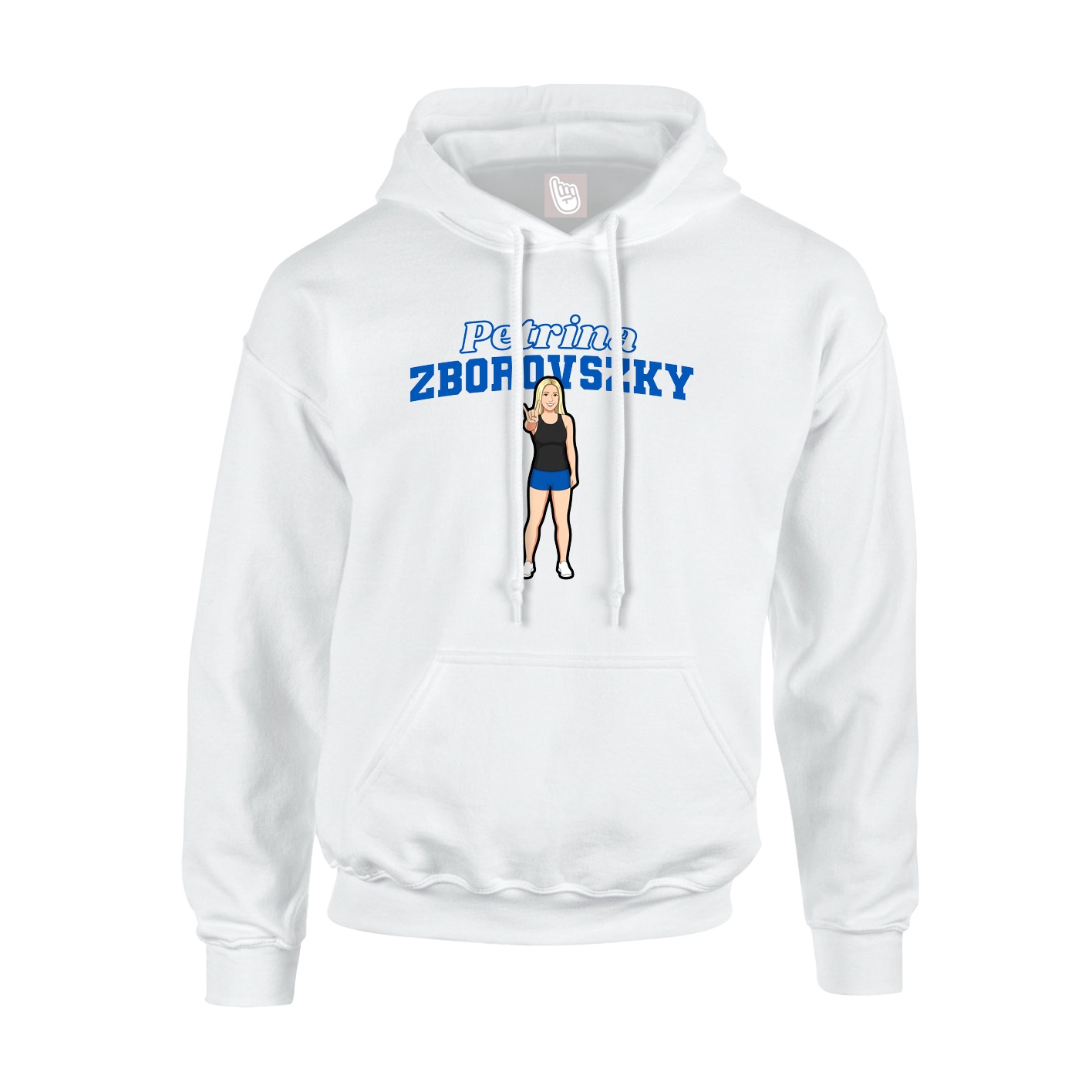 Hoodie — Name Arch in White