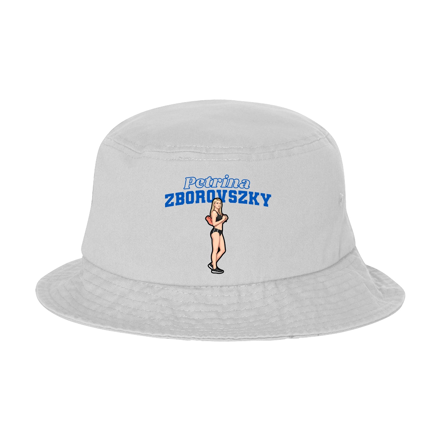Bucket Cap — Name Arch in White