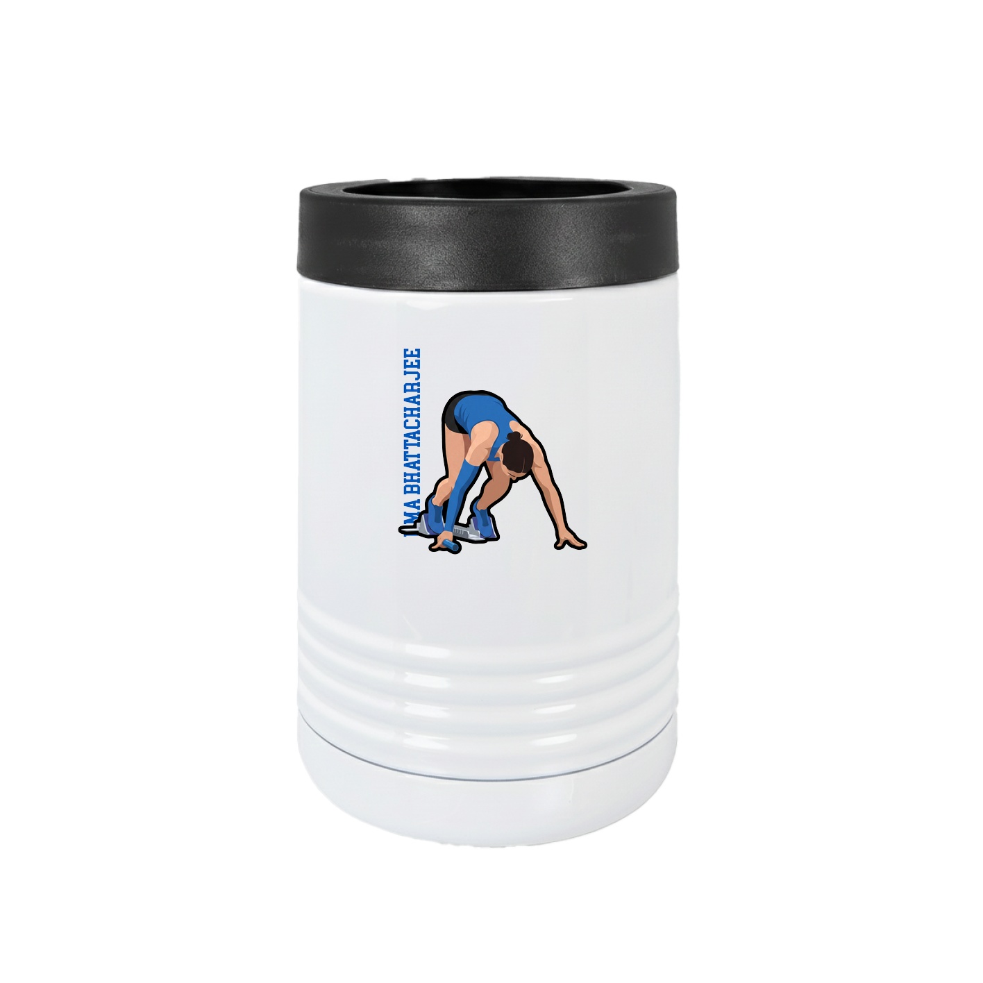 Beverage Holder — Name Vertical in White