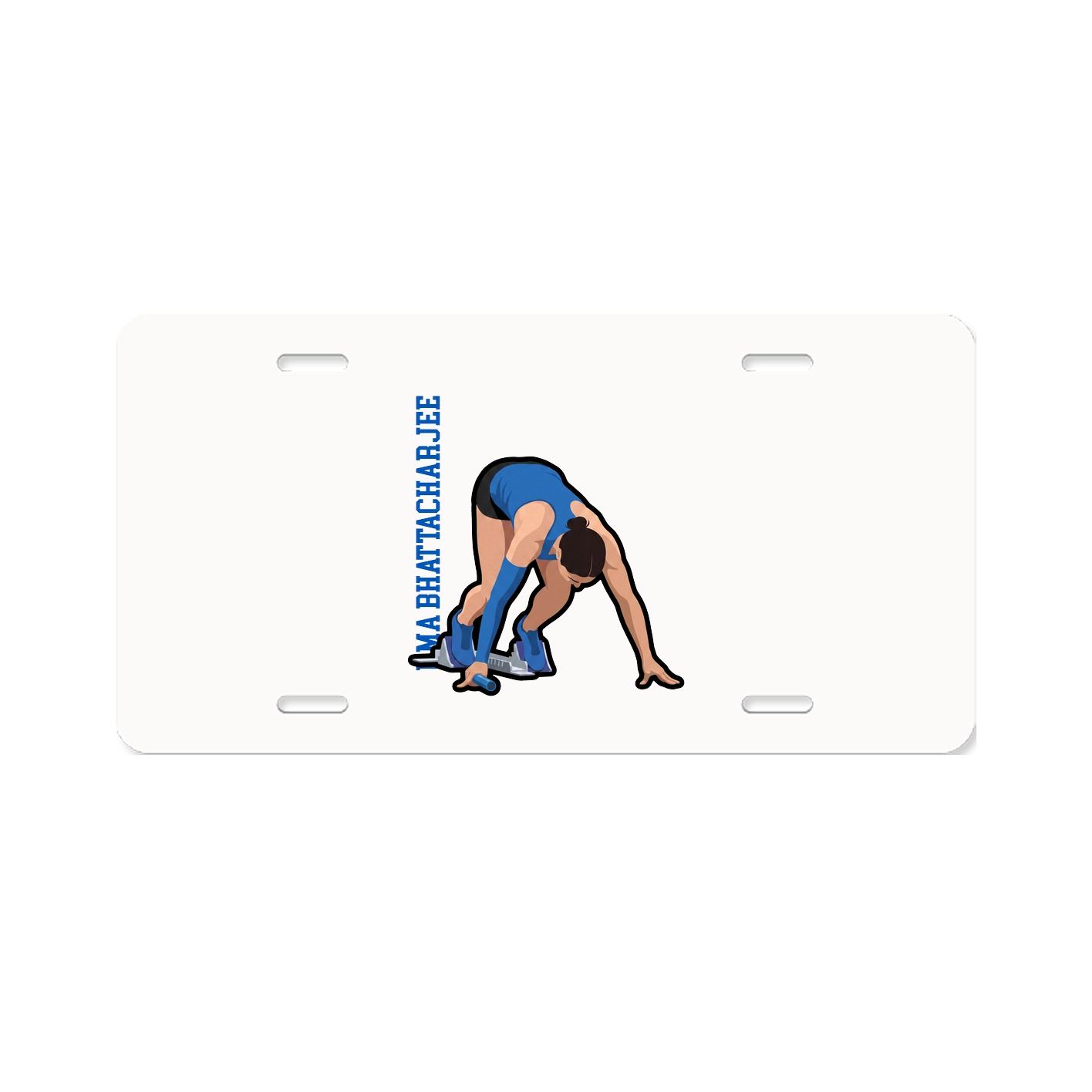 License Plate — Name Vertical in Classic