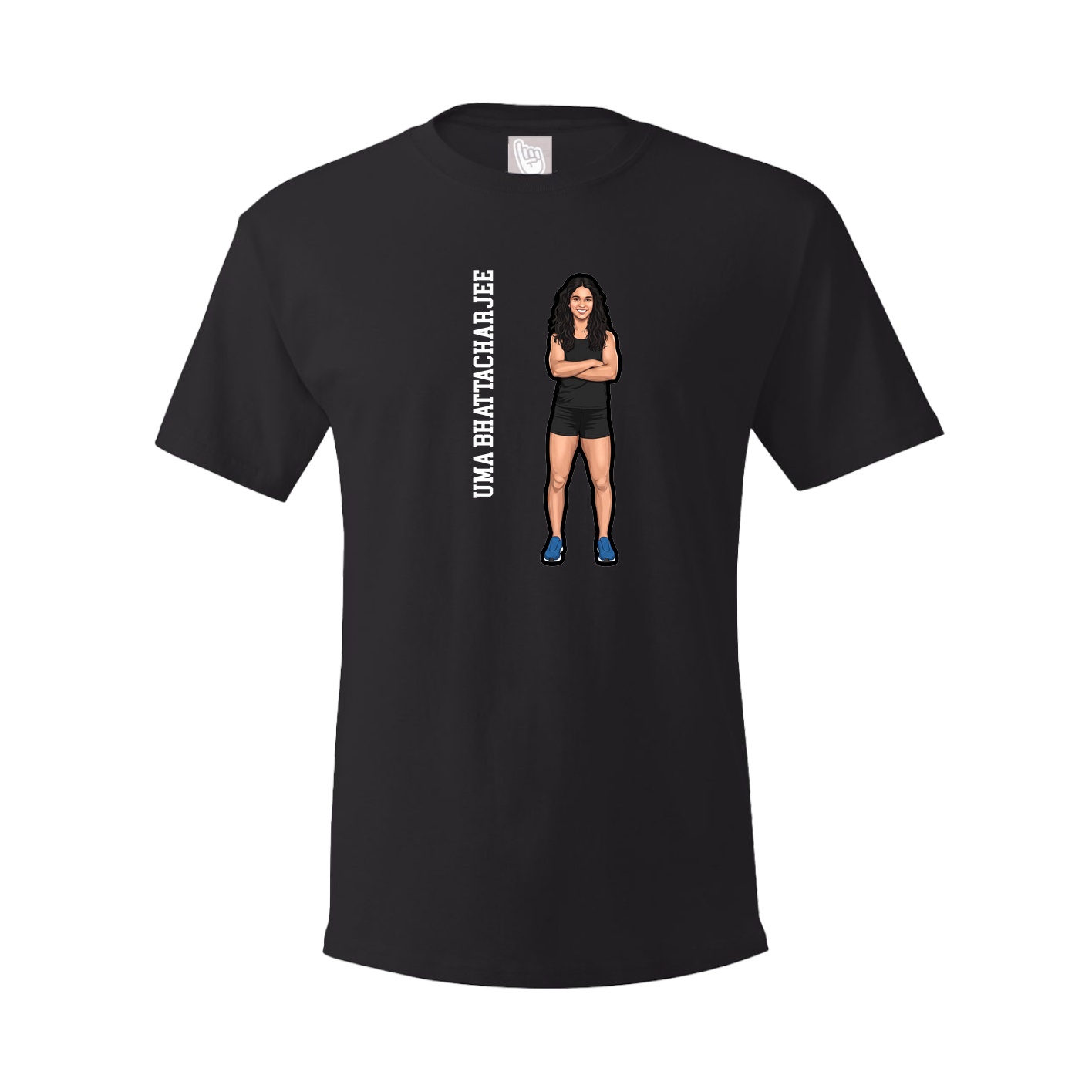 Tee — Name Vertical in Black