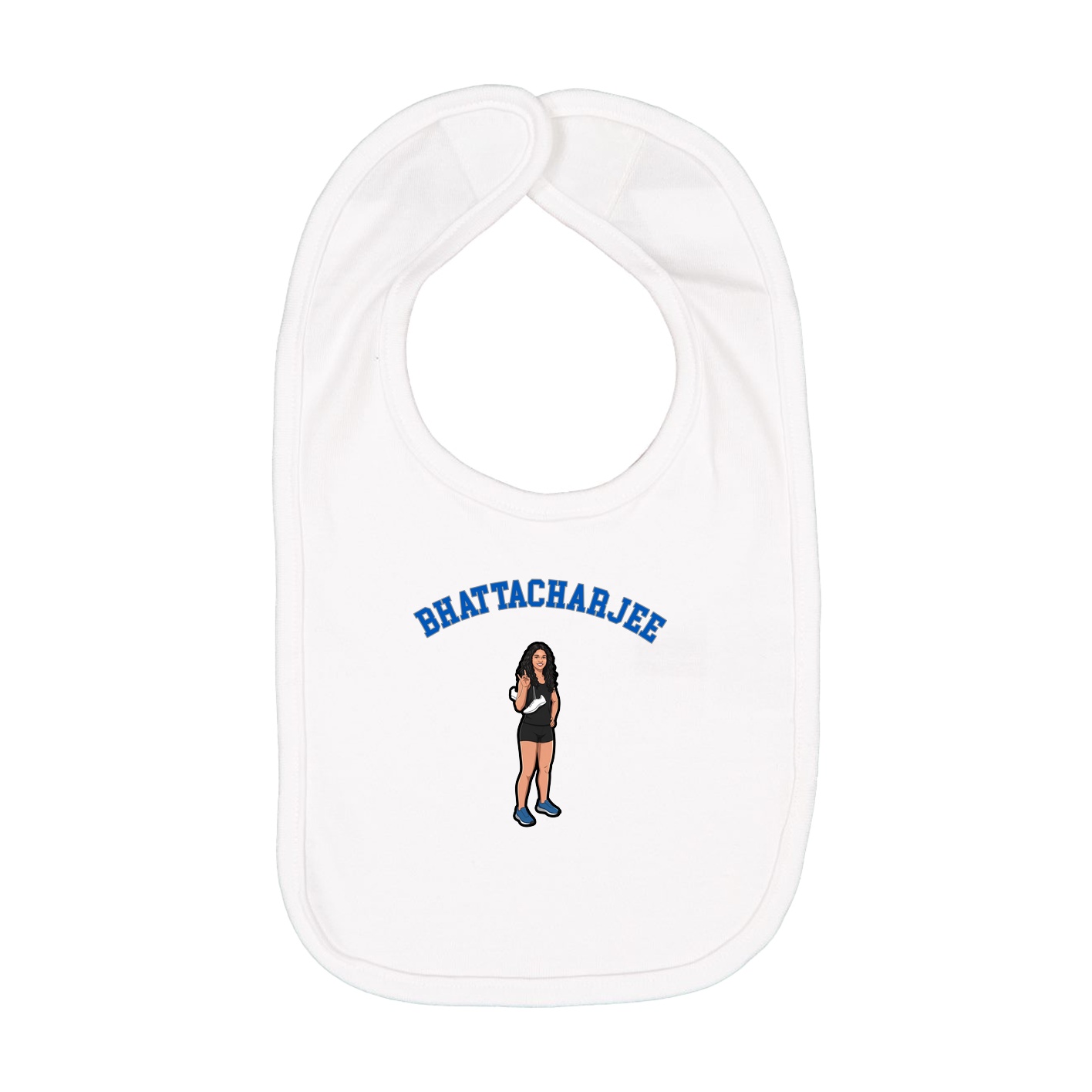 Infant Bib — Shirsey Arch in White