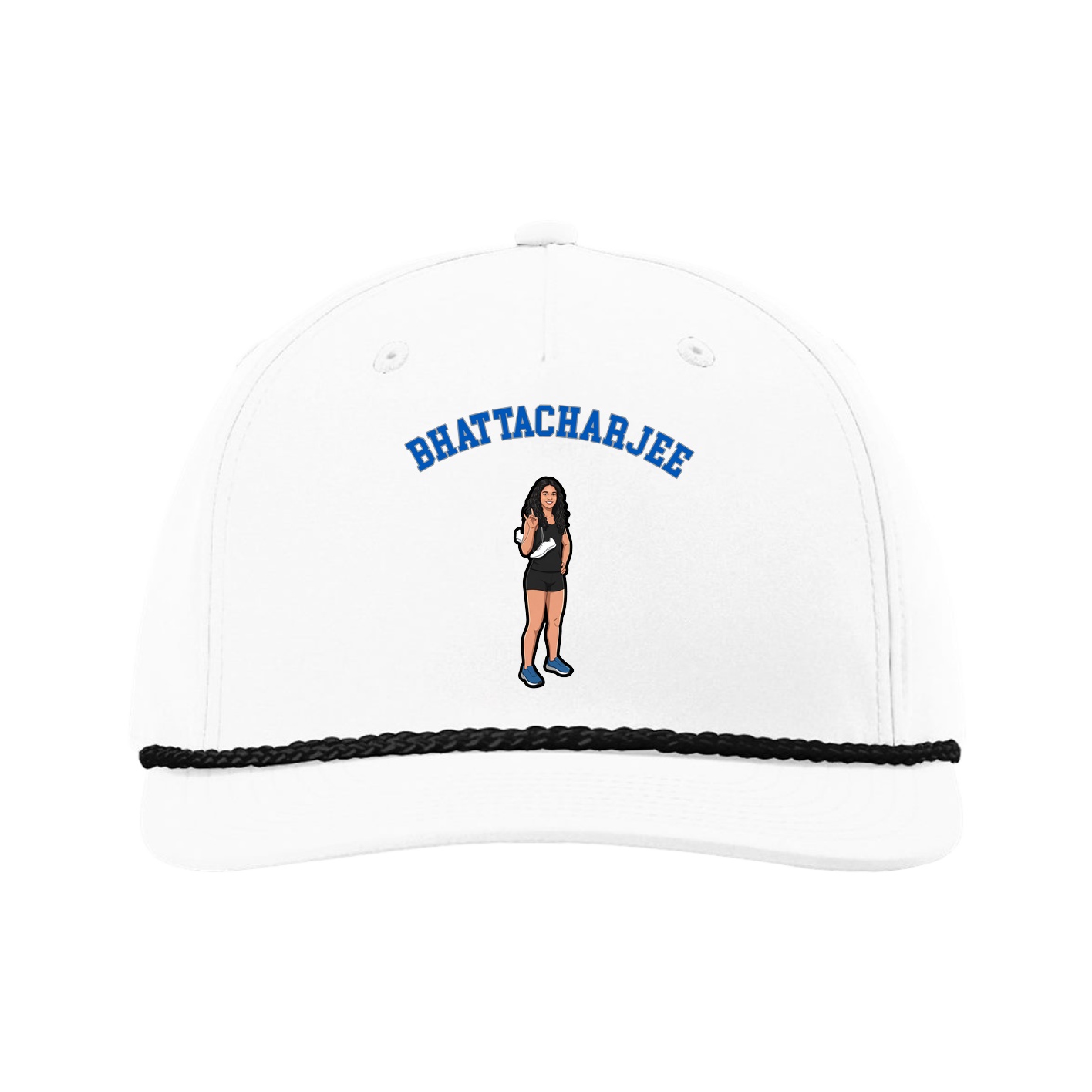 Five-Panel Classic Rope Cap — Shirsey Arch in White