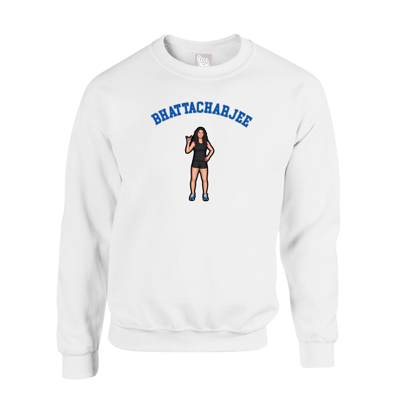 Fleece Crew — Shirsey Arch in White