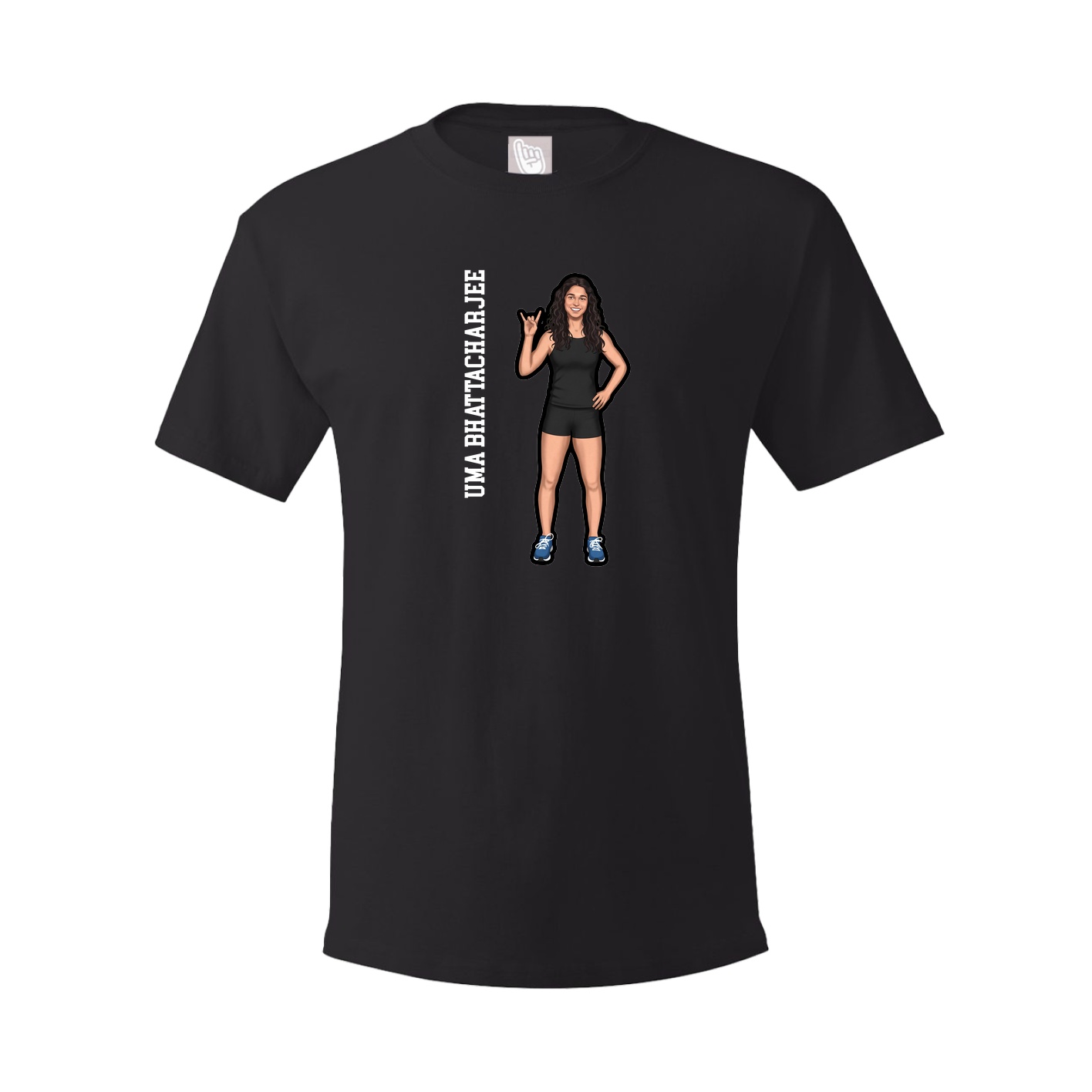 Tee — Name Vertical in Black