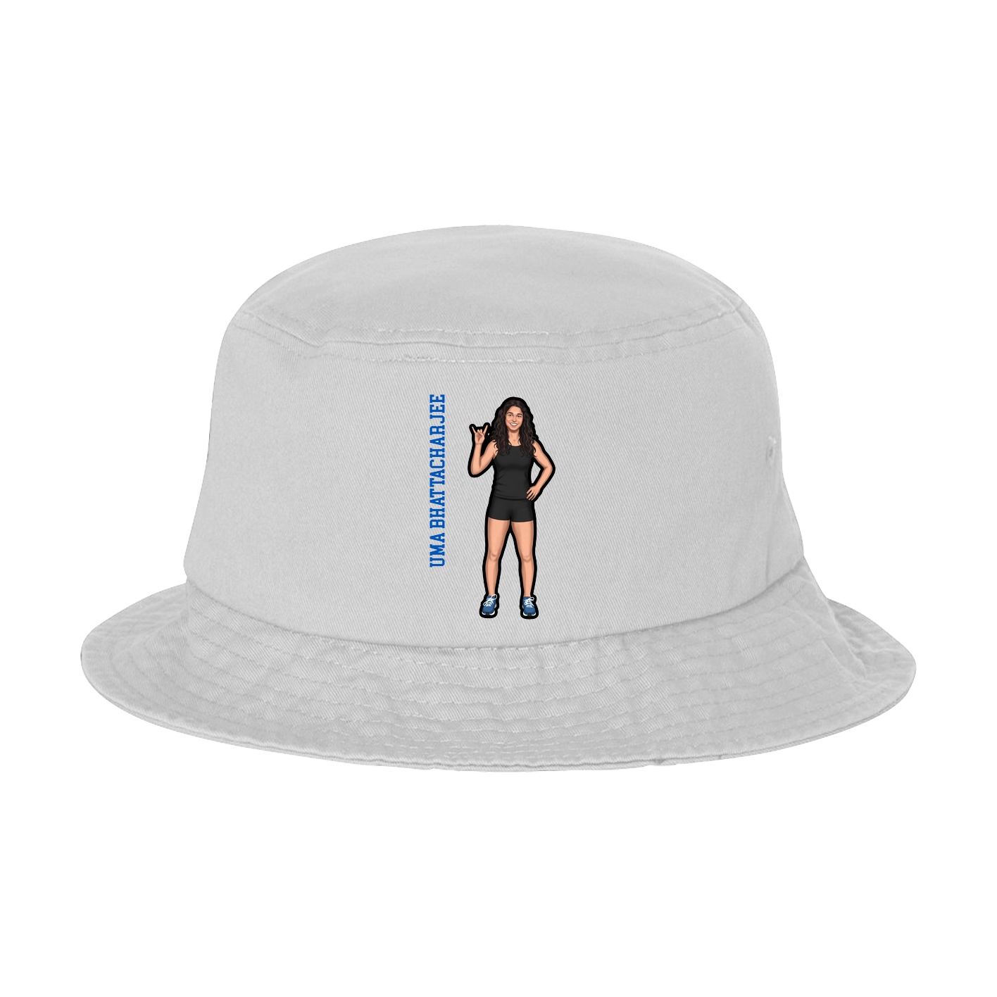 Bucket Cap — Name Vertical in White