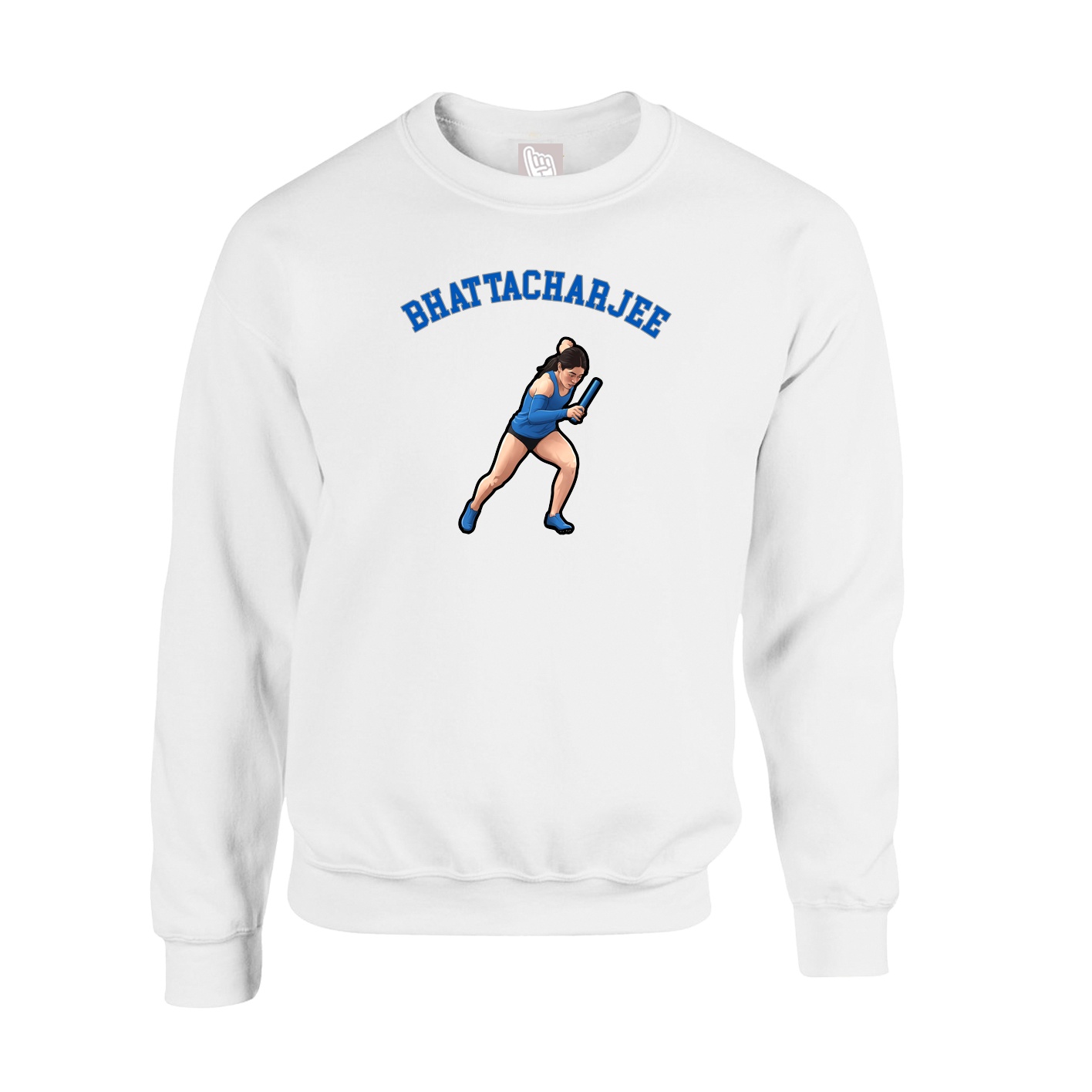 Fleece Crew — Shirsey Arch in White