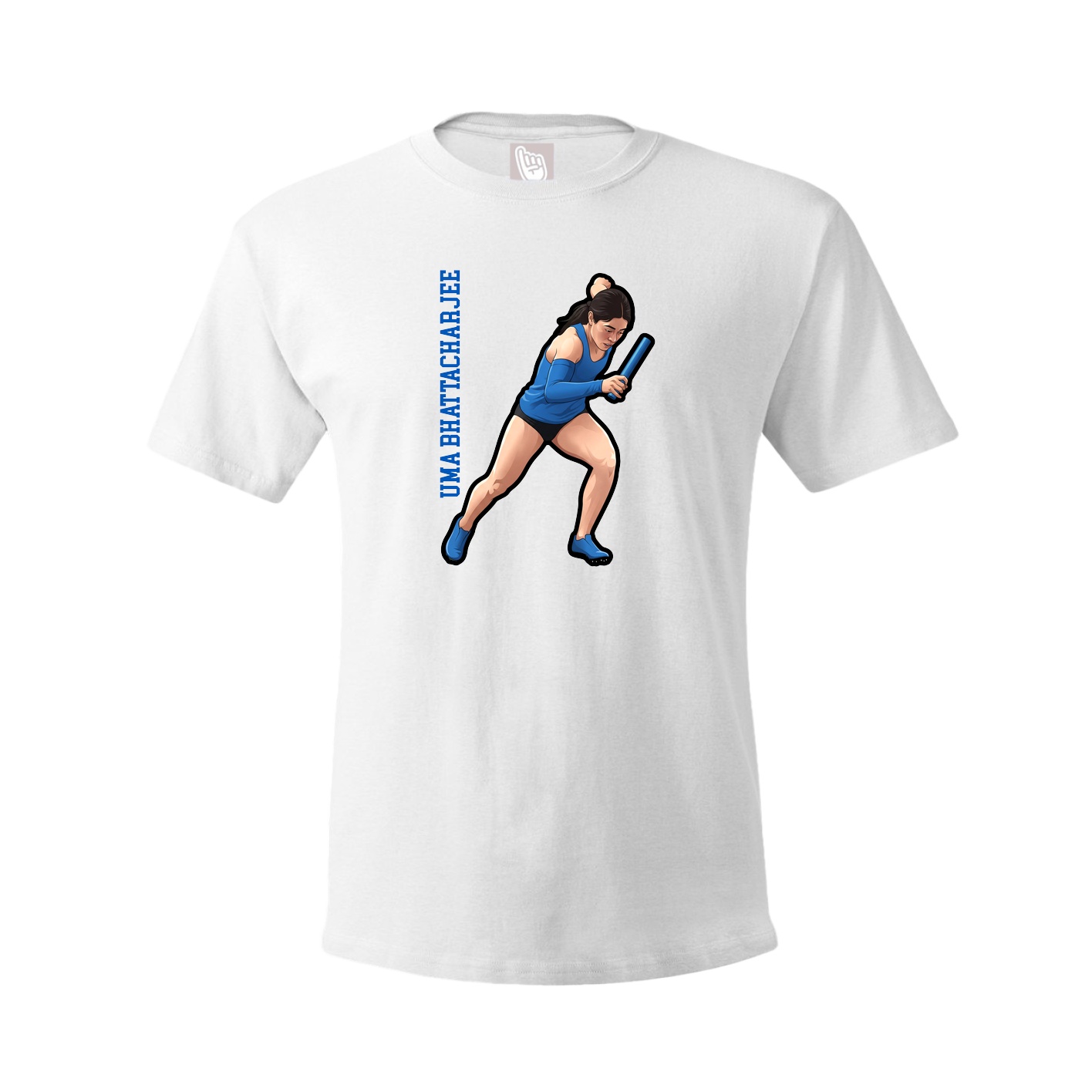 Youth Tee — Name Vertical in White