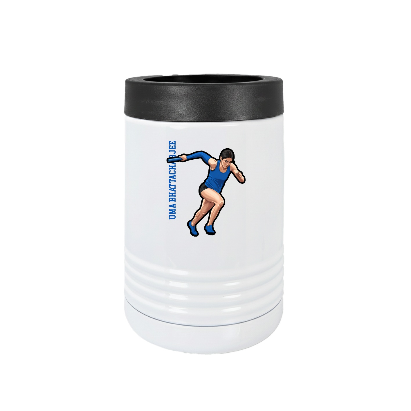 Beverage Holder — Name Vertical in White
