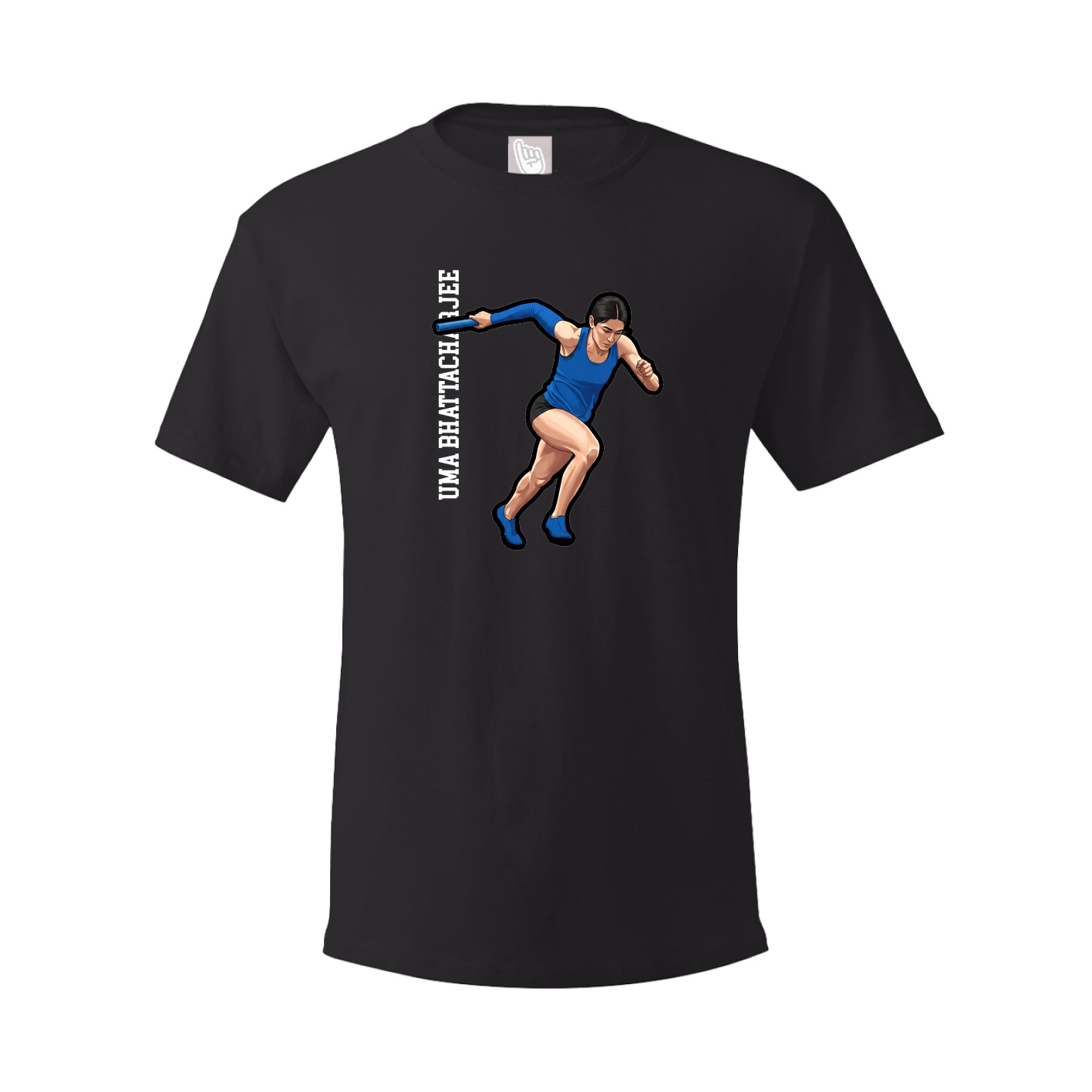 Youth Tee — Name Vertical in Black