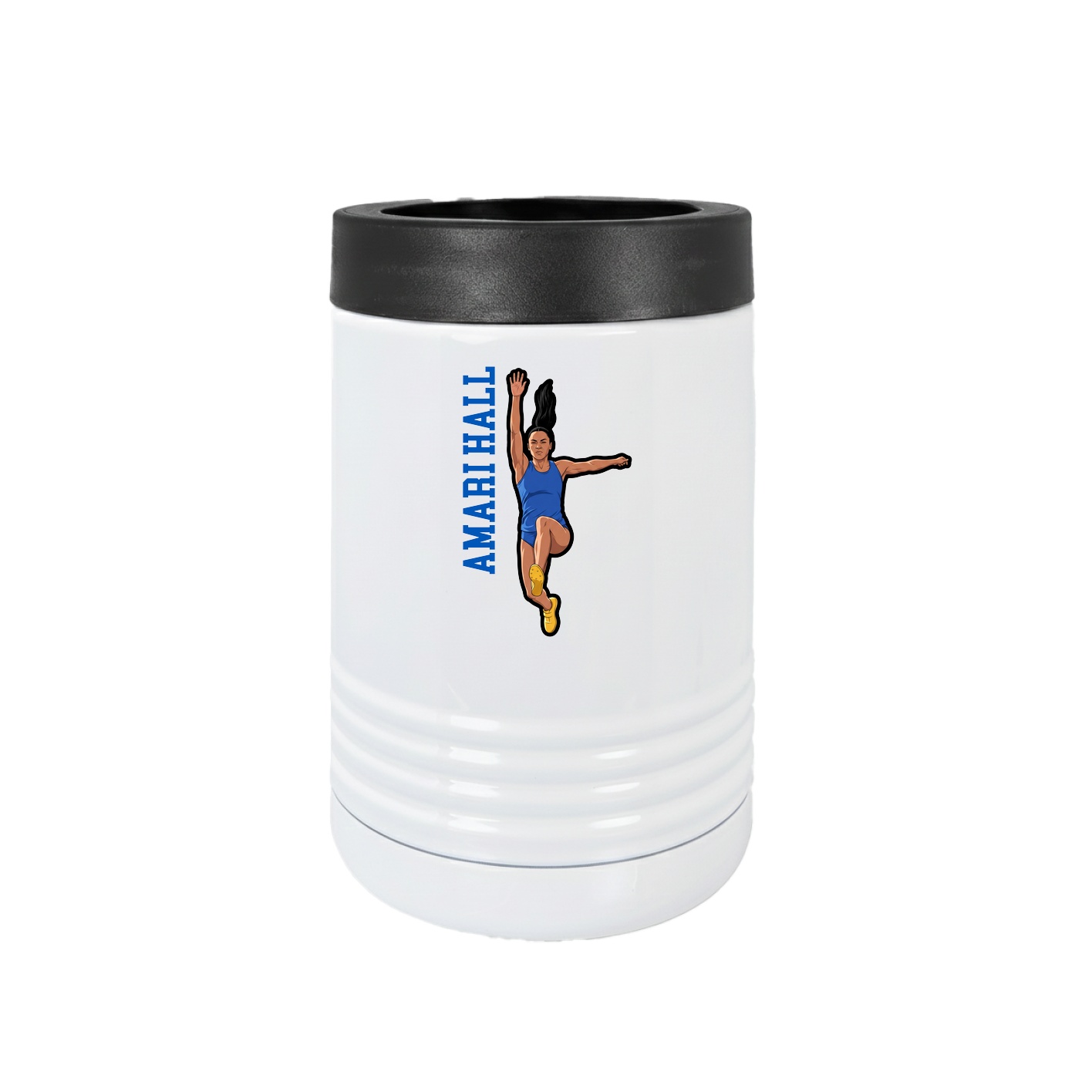 Beverage Holder — Name Vertical in White