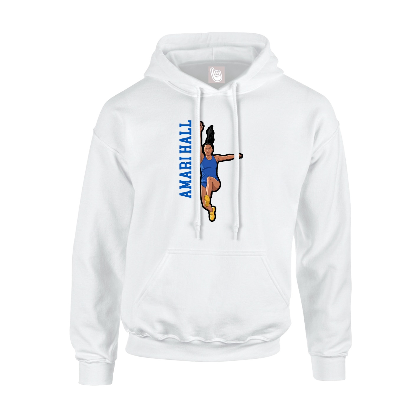 Hoodie — Name Vertical in White