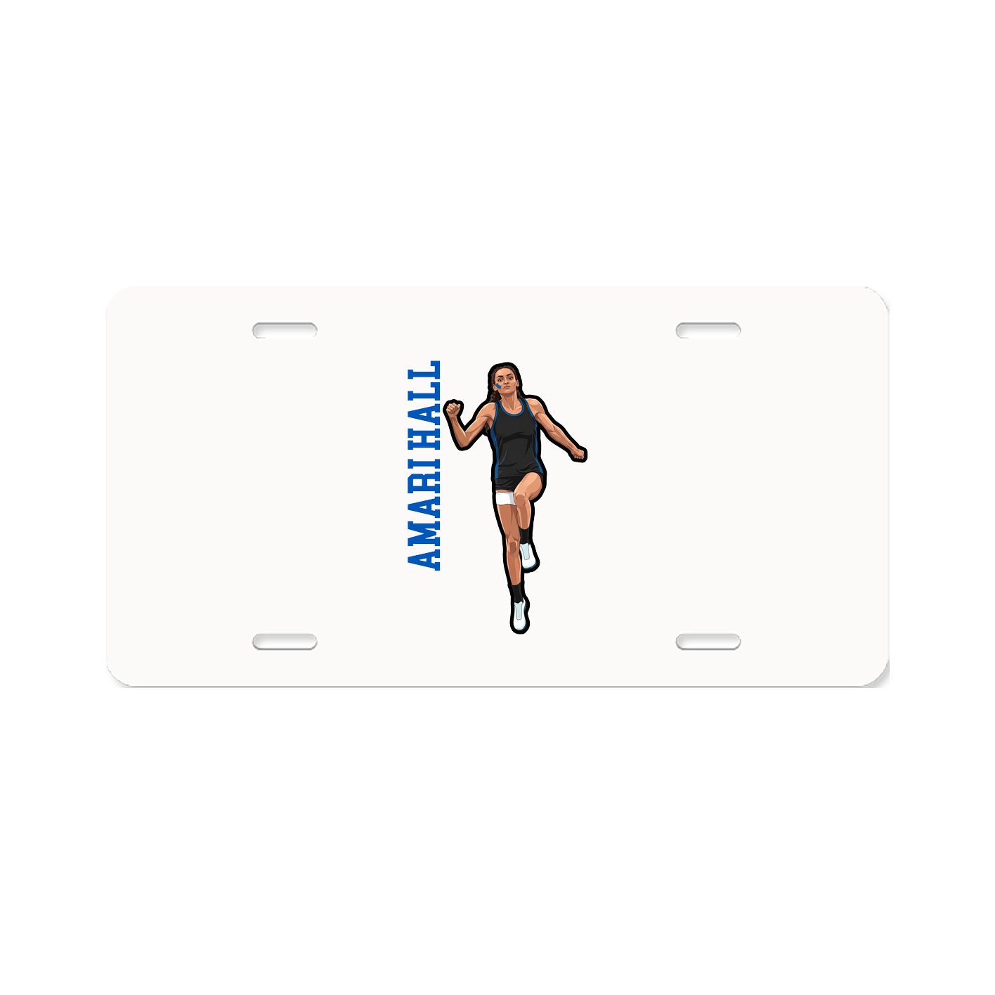 License Plate — Name Vertical in Classic