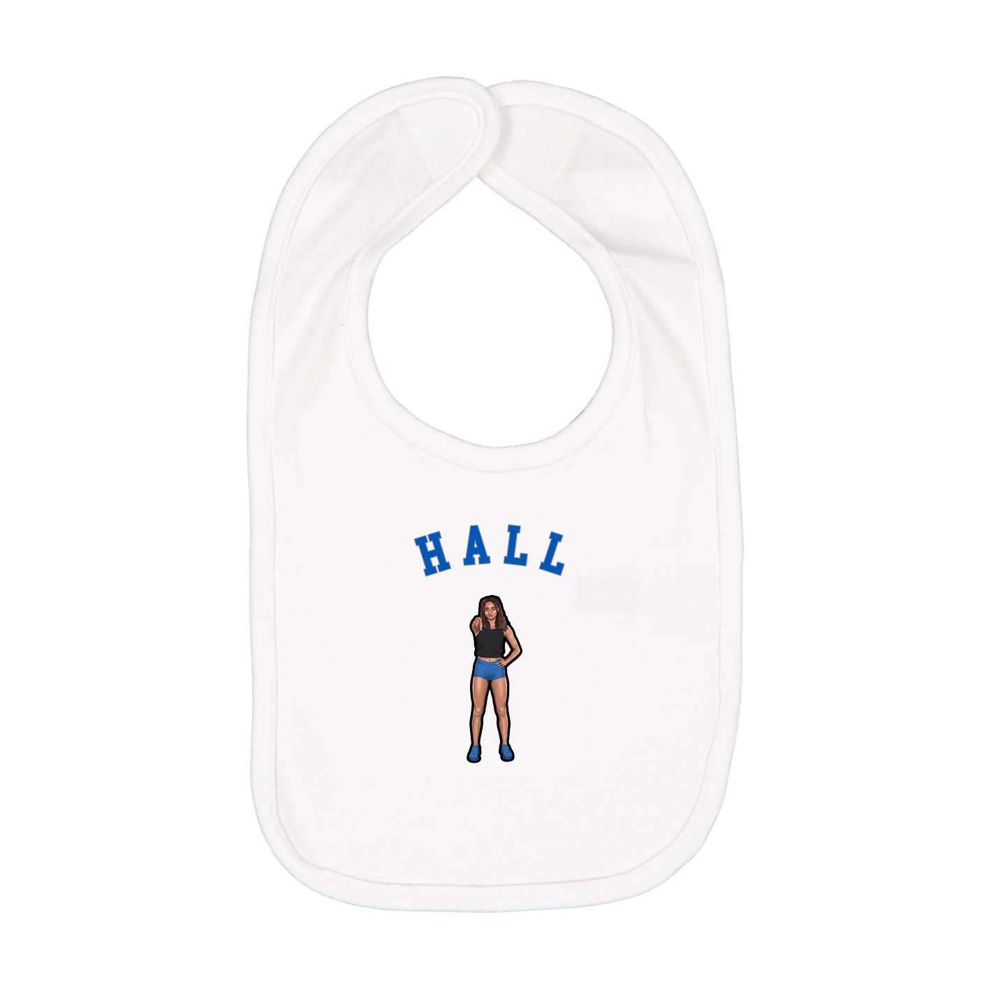 Infant Bib — Shirsey Arch in White