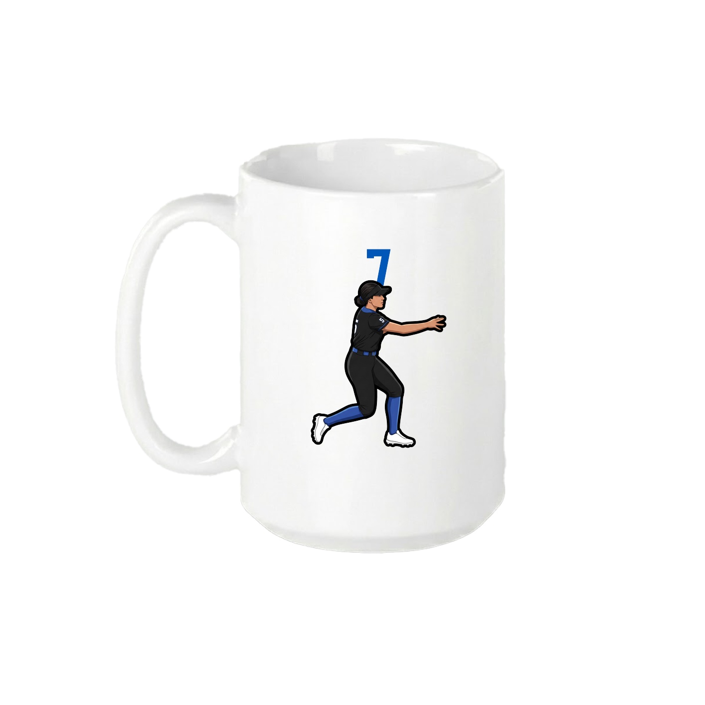 15oz Coffee Mug — Number Top in White