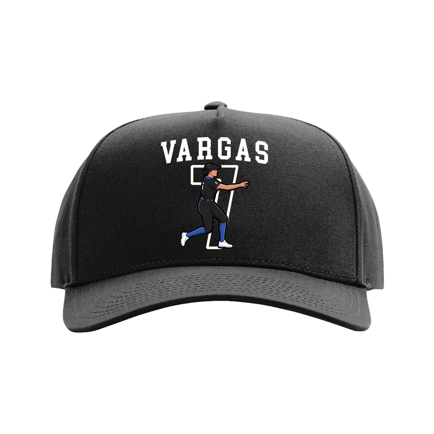 Full Fabric Five-Panel Champ Cap — Shirsey in Black