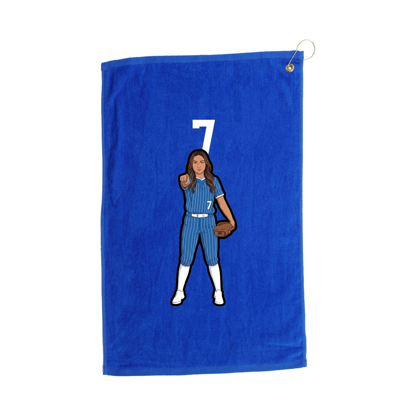 Golf Towel — Number Top in Royal