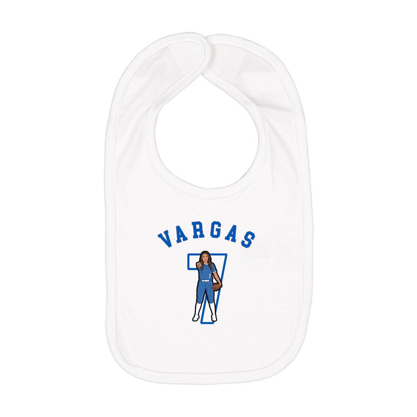 Infant Bib — Shirsey Arch in White