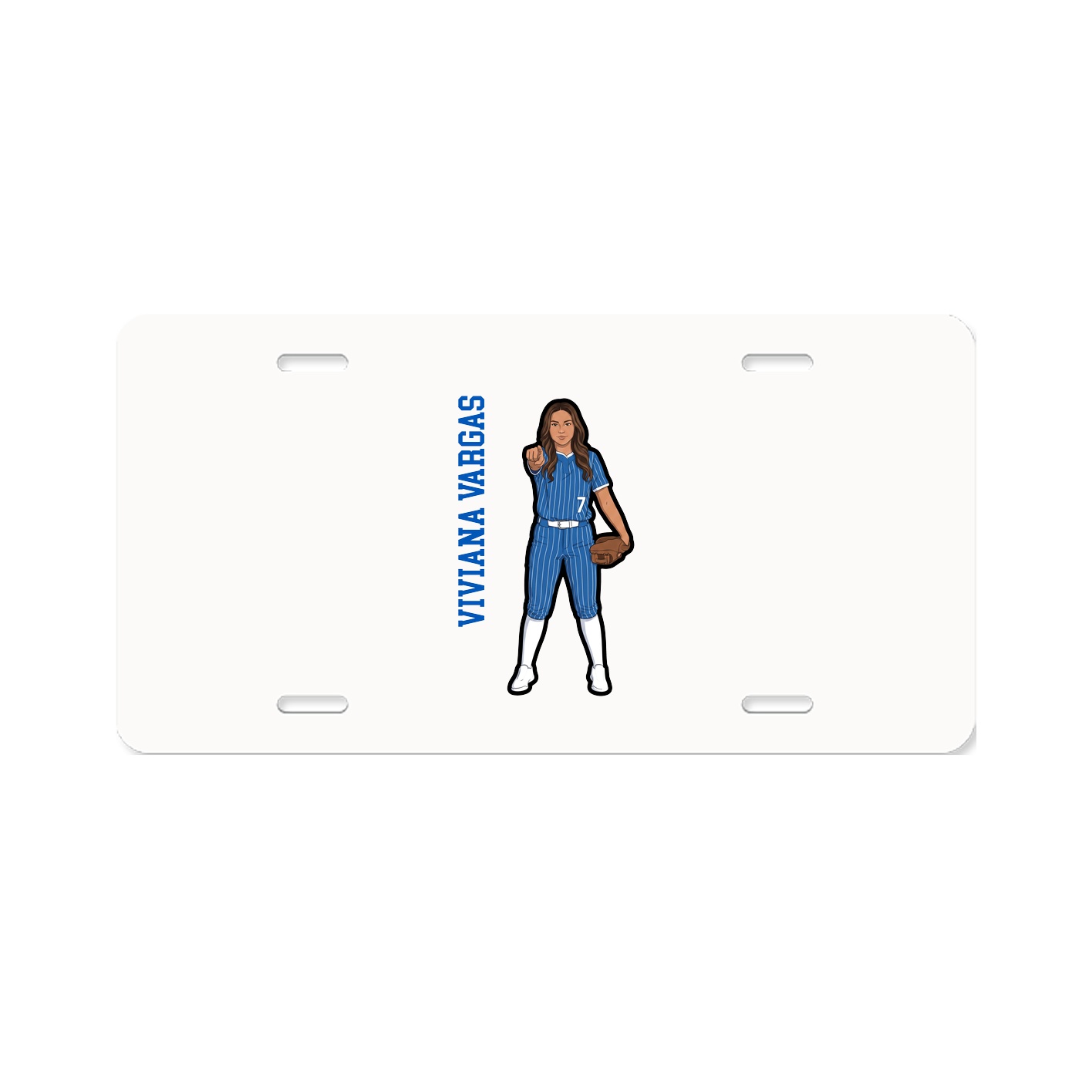 License Plate — Name Vertical in Classic