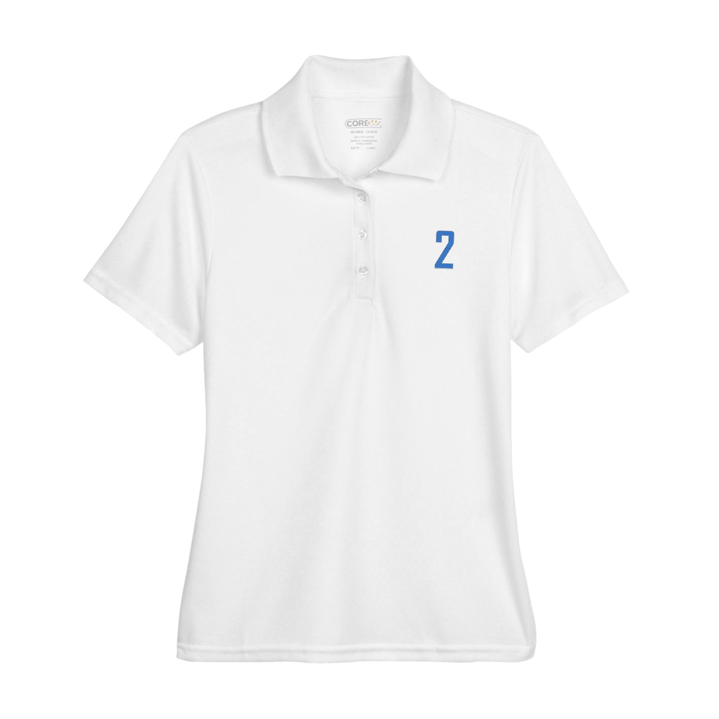 Womens Performance Polo — Front Shirsy in White