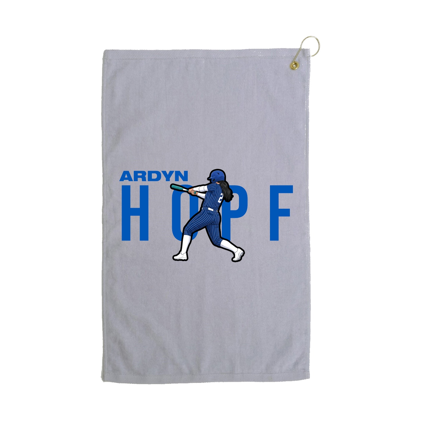 Golf Towel — Player Name in Grey