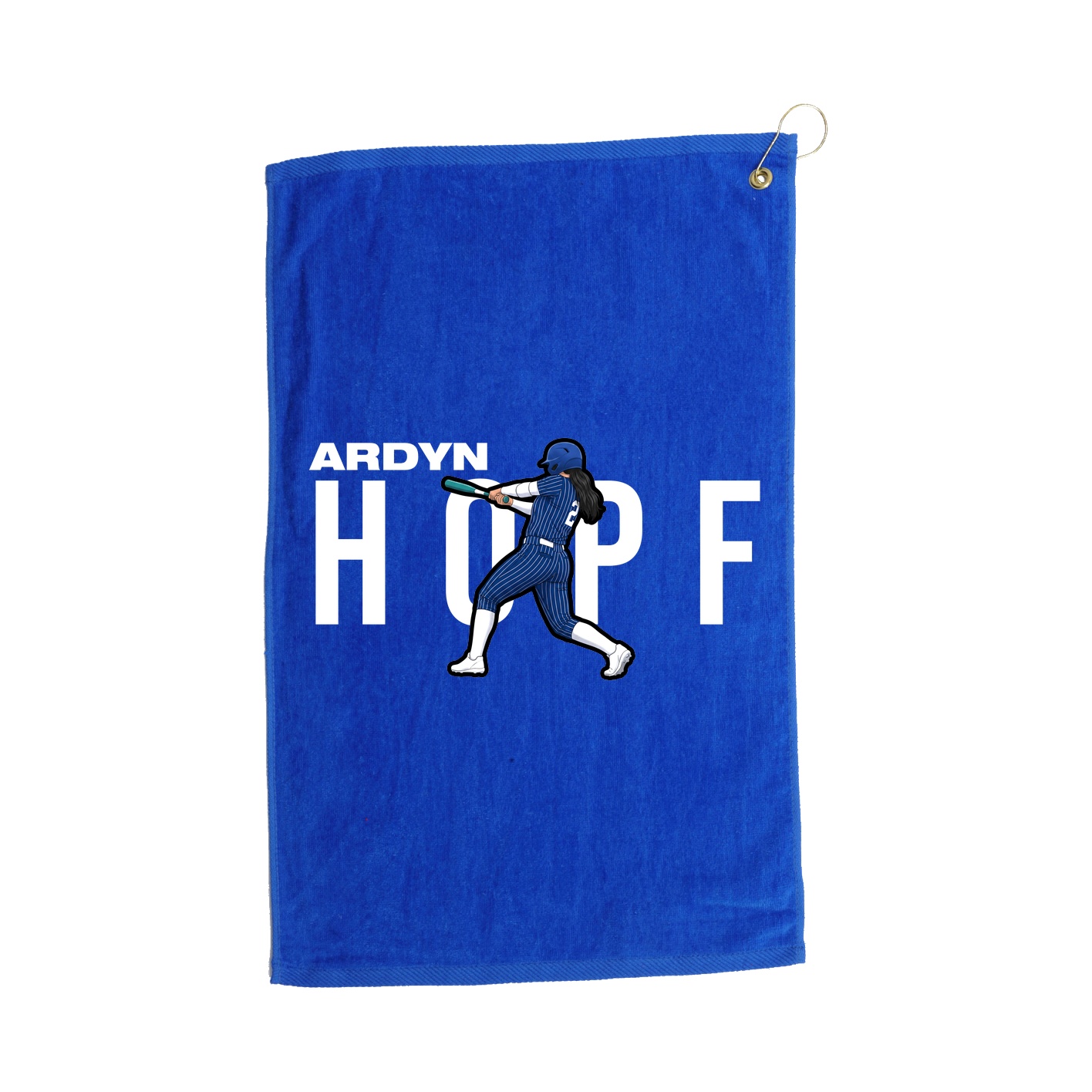 Golf Towel — Player Name in Royal