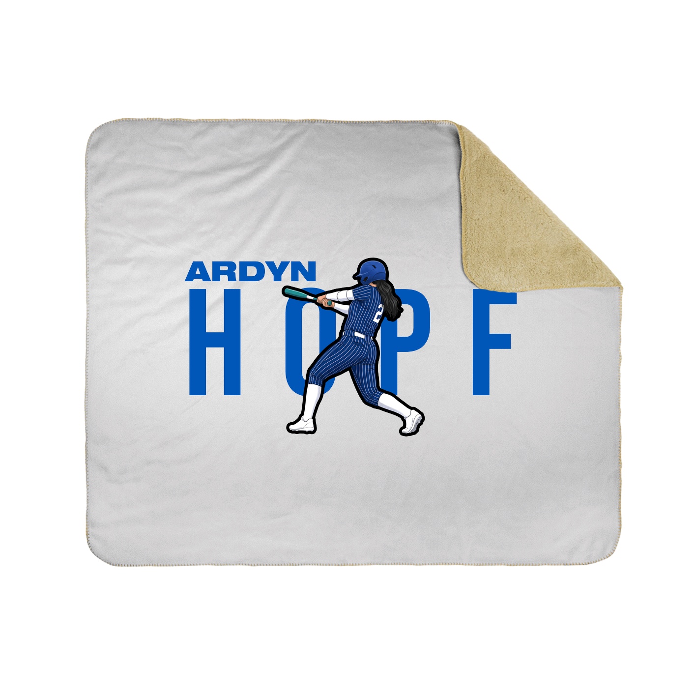 Throw Blanket — Player Name in White