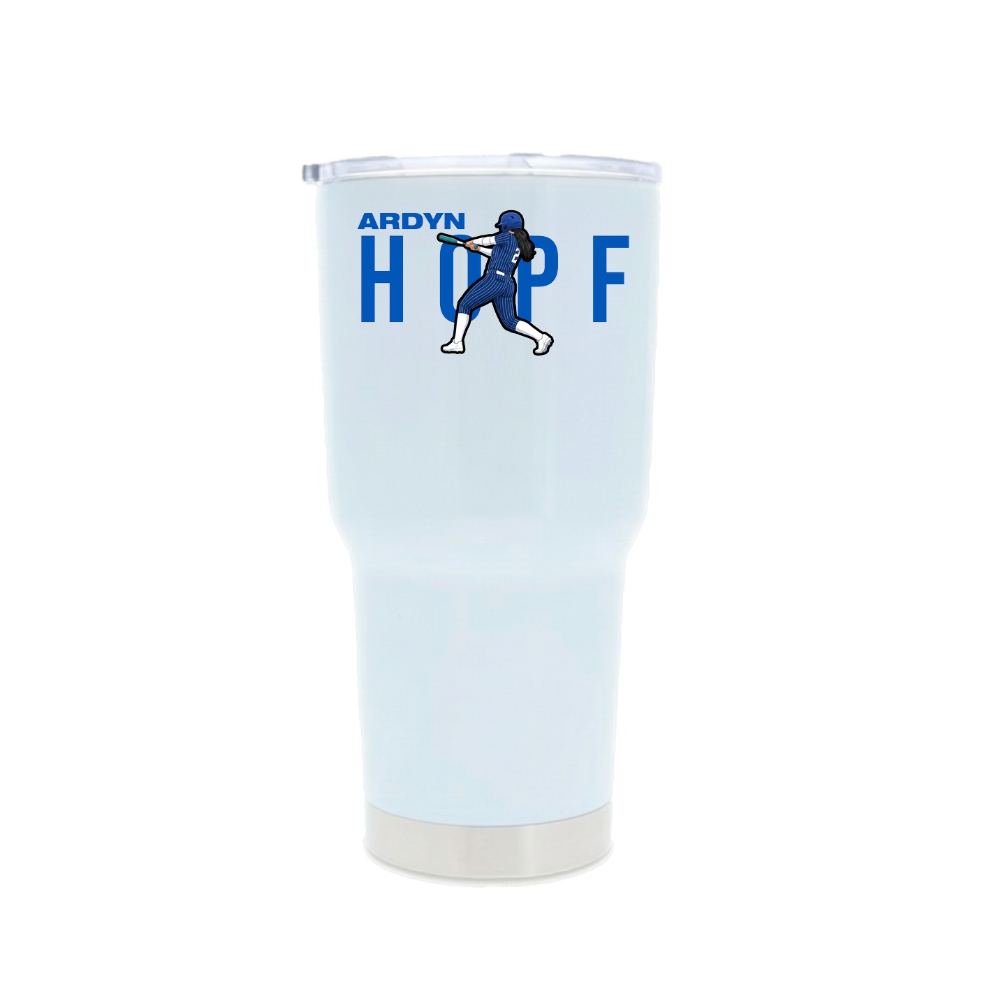 30oz Stainless Steel Tumbler — Player Name in White