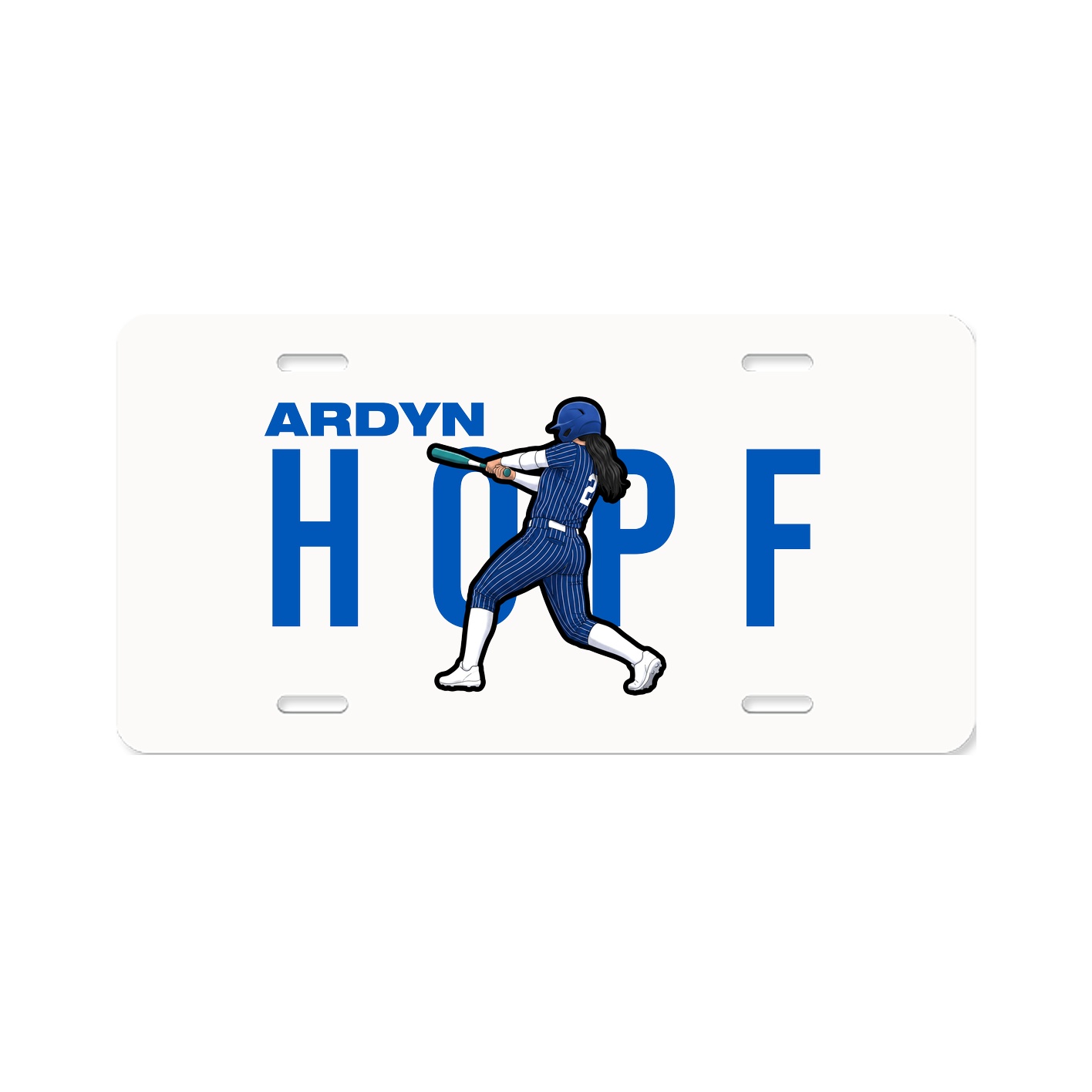 License Plate — Player Name in Classic